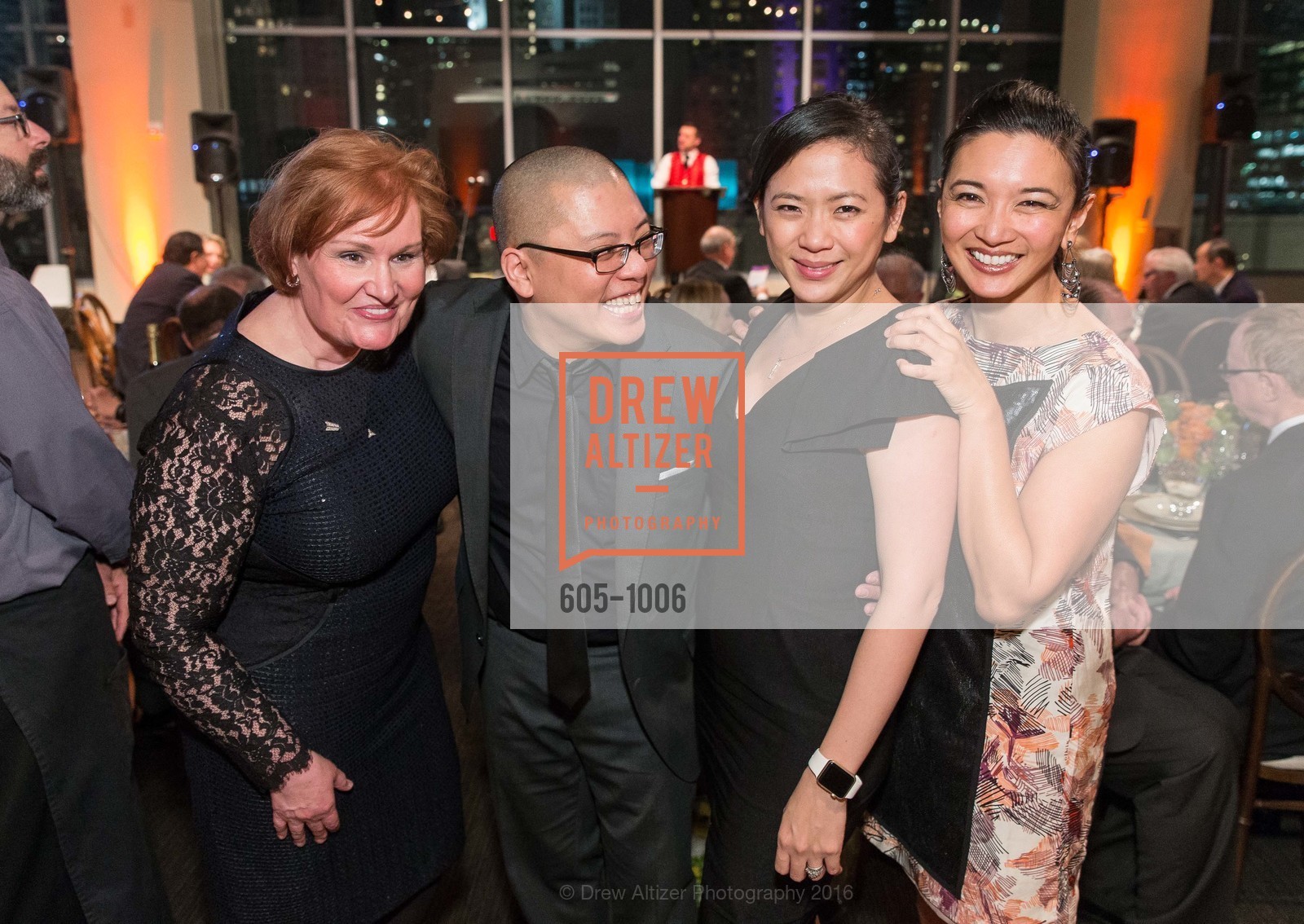 Maureen Knight, Eric Ting, Meiyin Wang, Beverly Sotelo, Cal Shakes Annual Fundraiser 2016, City View at Metreon, City View, March 12th, 2016, Photo #605-1006 Maureen Knight, Eric Ting, Meiyin Wang, Beverly Sotelo, Photo #605-1006