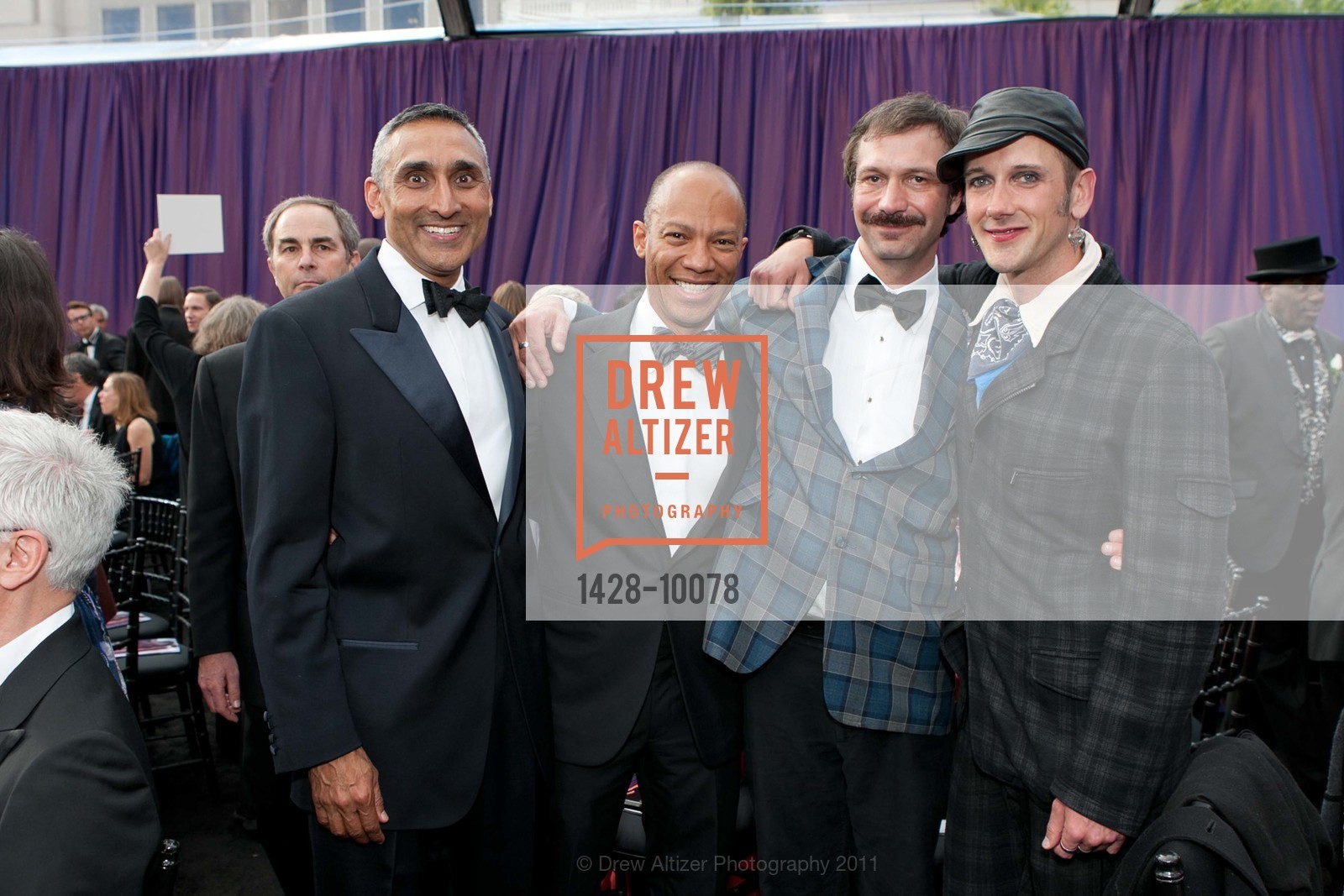 Inder Dhillon, Ken McNeely, Steve Schmersal, Jeff Whitty, AMERICAN CONSERVATORY THEATRE Presents Tales of the City, Opening Night Gala, Union Square, June 2nd, 2011, Photo #1428-10078 Inder Dhillon, Ken McNeely, Steve Schmersal, Jeff Whitty, Photo #1428-10078