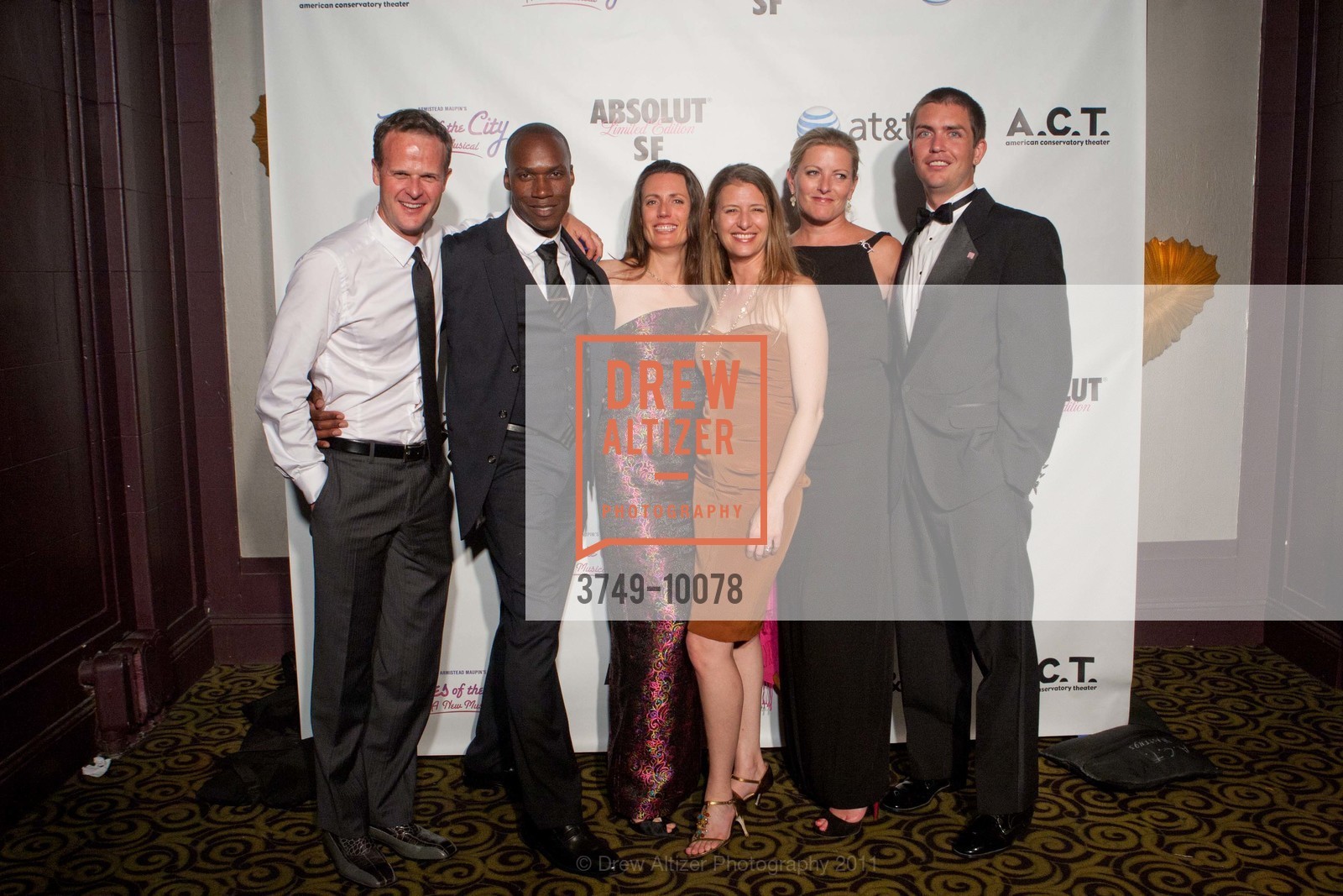 Joe Adams, Jayson Johnson, Heather Kearsley Wolf, Sarah Adams, Carlie Wilmans, Nick Childress, AMERICAN CONSERVATORY THEATRE Presents Tales of the City, Opening Night Gala, Union Square, June 2nd, 2011, Photo #3749-10078 Joe Adams, Jayson Johnson, Heather Kearsley Wolf, Sarah Adams, Carlie Wilmans, Nick Childress, Photo #3749-10078