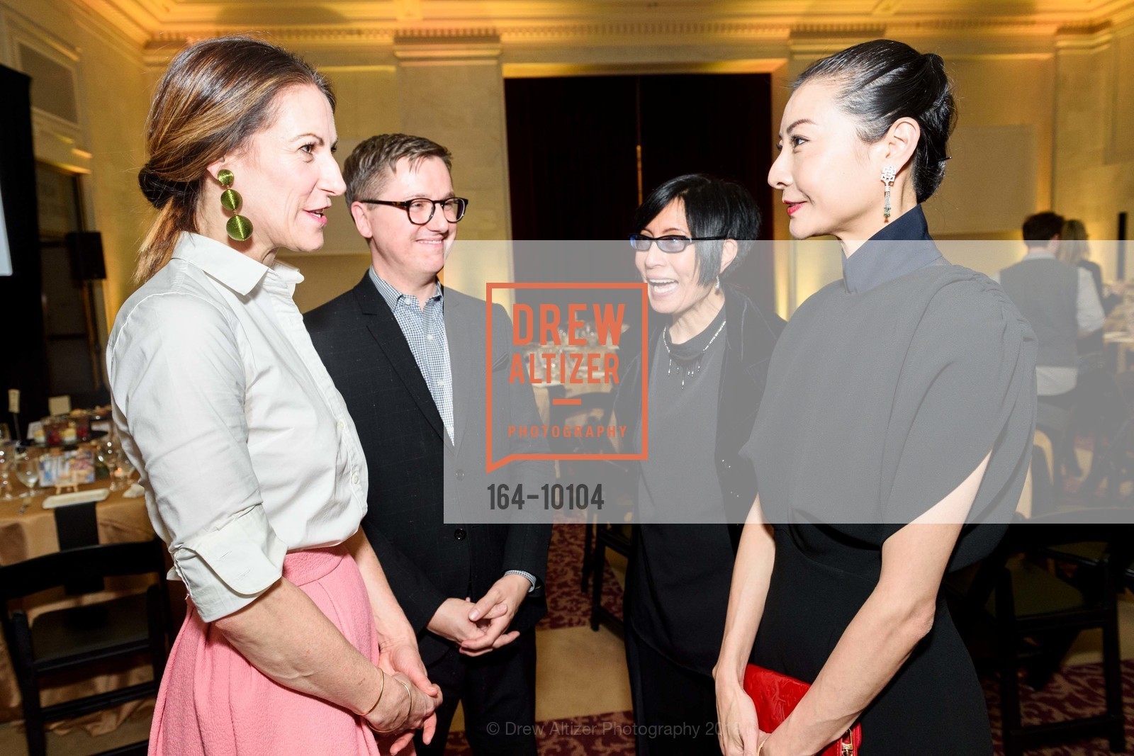 Meg Spriggs, Tom DeCaigny, JD Beltran, Yuan Yuan Tan, ArtCare Awards Benefit 2018 Honoring Yuan Yuan Tan and Rena Bransten, San Francisco City Hall. 1 Dr. Carlton B. Goodlett Place, April 9th, 2018, Photo #164-10104 Meg Spriggs, Tom DeCaigny, JD Beltran, Yuan Yuan Tan, Photo #164-10104