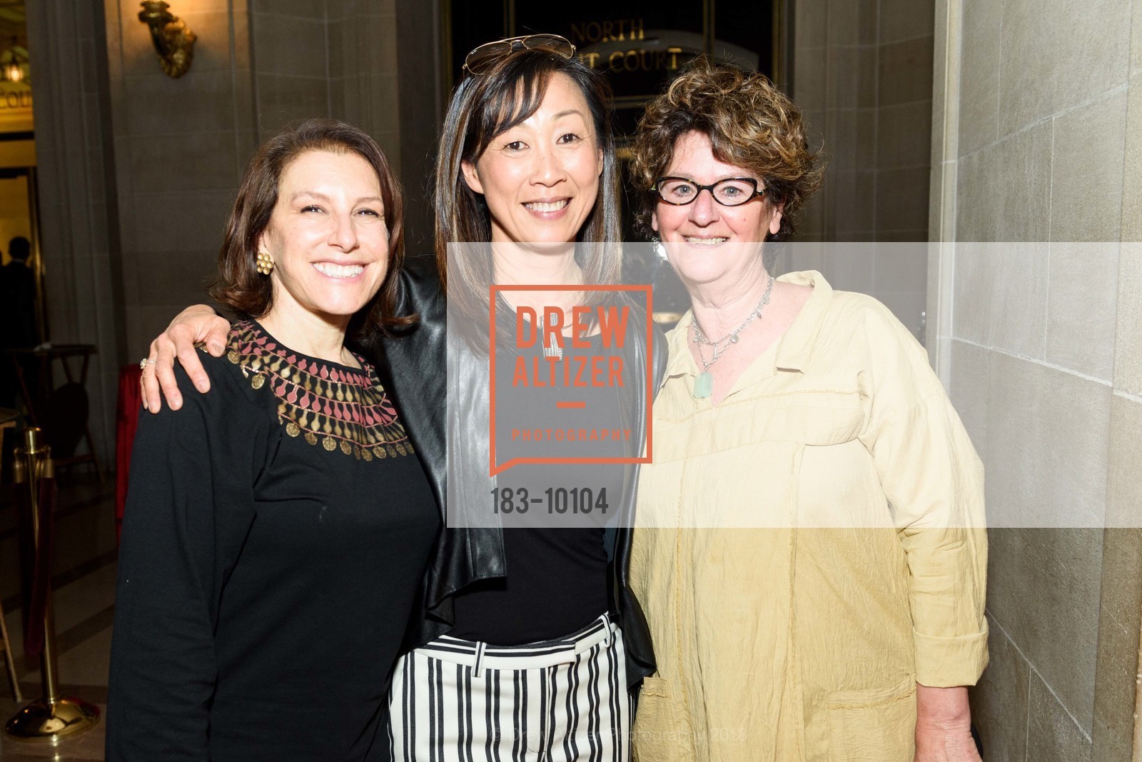 Jeremy Stone, Lucia Choi-Dalton, Marna Clark, ArtCare Awards Benefit 2018 Honoring Yuan Yuan Tan and Rena Bransten, San Francisco City Hall. 1 Dr. Carlton B. Goodlett Place, April 9th, 2018, Photo #183-10104 Jeremy Stone, Lucia Choi-Dalton, Marna Clark, Photo #183-10104