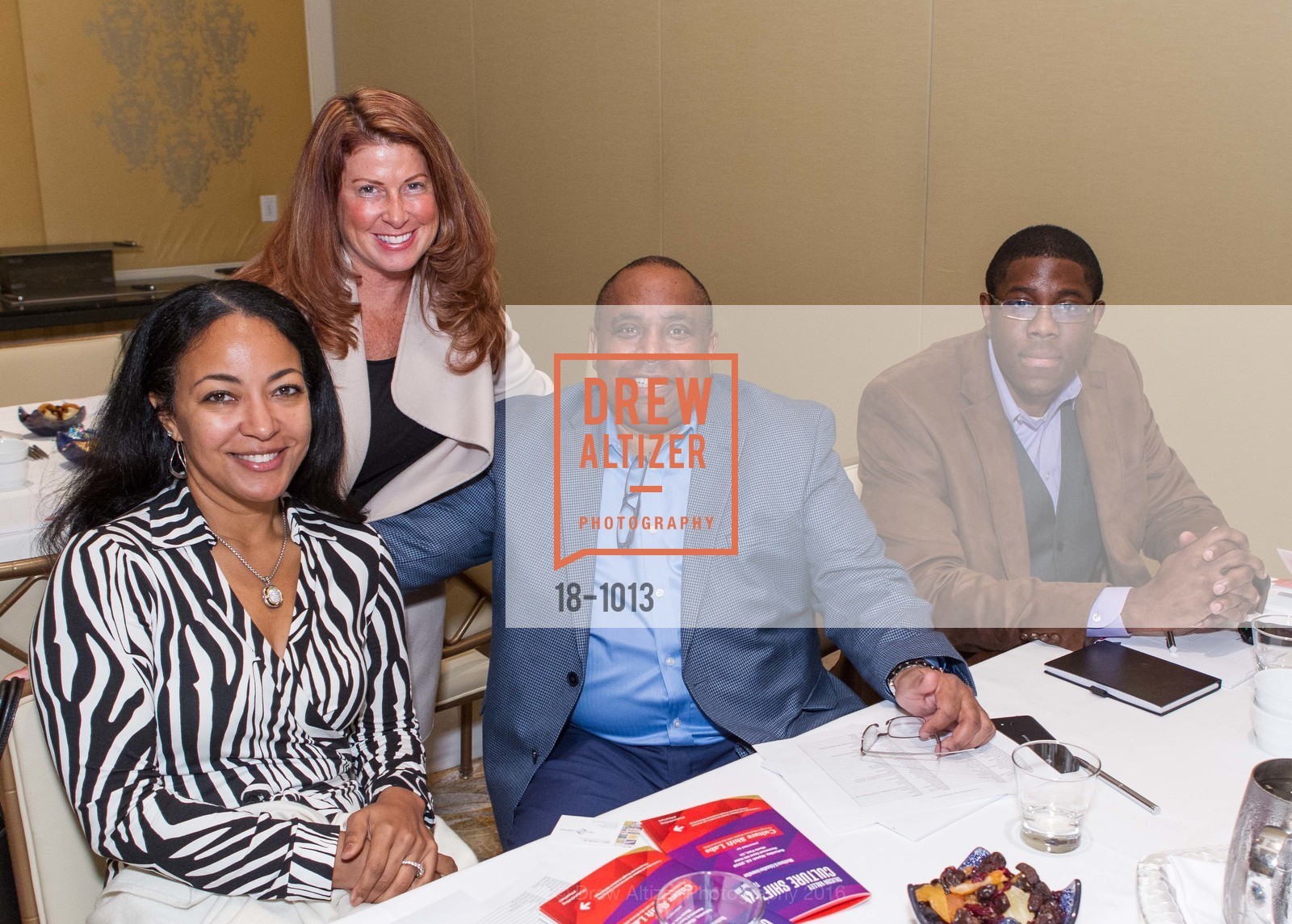 Janine Dorsett, Andrea Hoffman, Michael Robinson, Charles Nwatu, 2016 Culture Shifting Weekend: Think Tank, Rosewood Sand Hill. 2825 Sand Hill Rd Menlo Park, CA 94025, March 19th, 2016, Photo #18-1013 Janine Dorsett, Andrea Hoffman, Michael Robinson, Charles Nwatu, Photo #18-1013