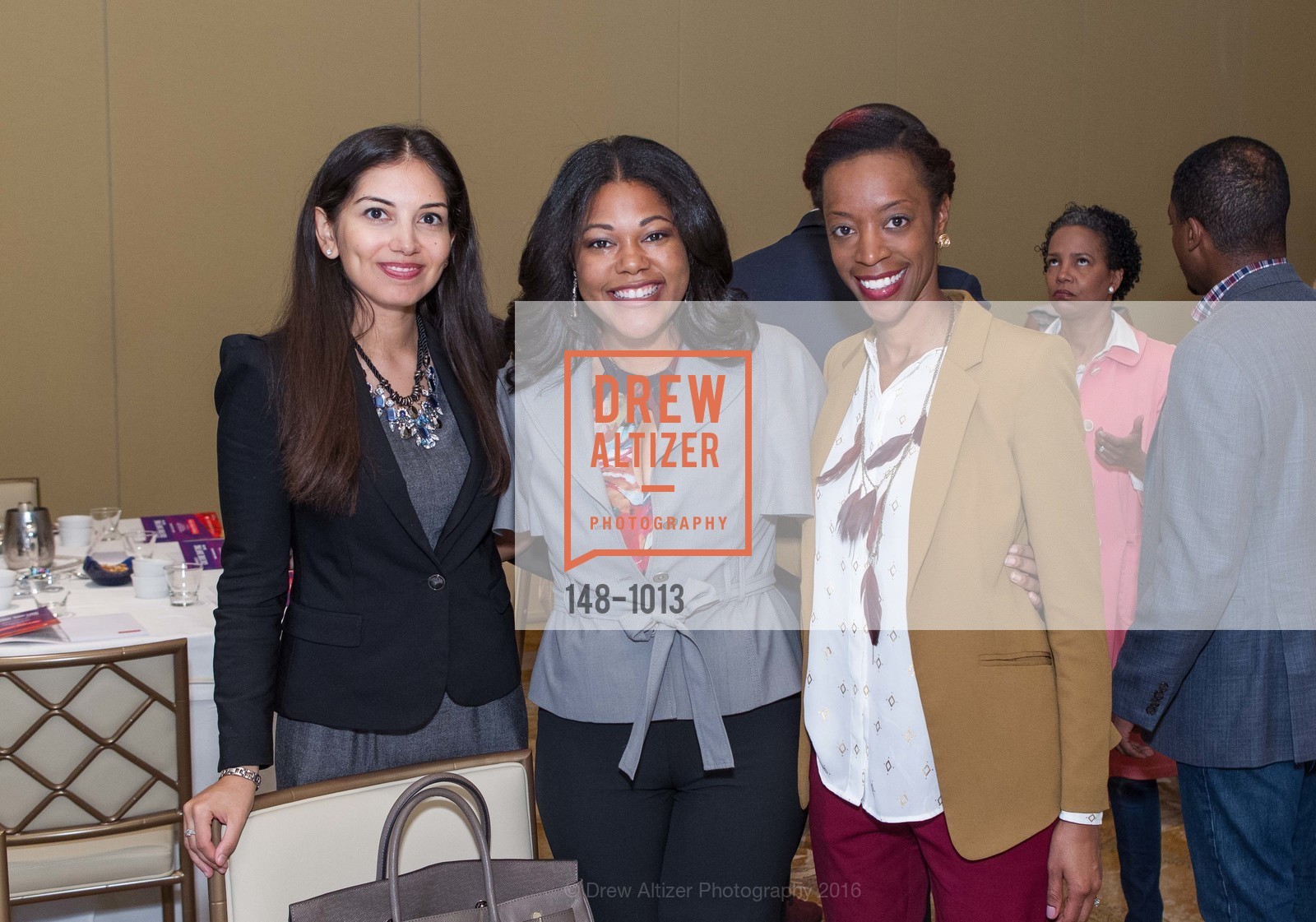 Stephanie Bravo, Lanesha Hill, Nicki Lasley, 2016 Culture Shifting Weekend: Think Tank, Rosewood Sand Hill. 2825 Sand Hill Rd Menlo Park, CA 94025, March 19th, 2016, Photo #148-1013 Stephanie Bravo, Lanesha Hill, Nicki Lasley, Photo #148-1013