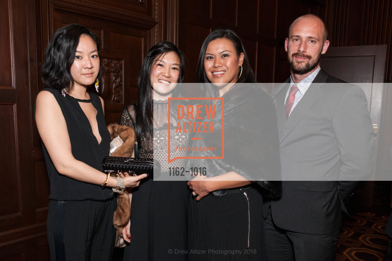 Janice Chuang, Charlene Chuang, Bev Picardo, Jacob Gibson, Luncheon and Casino Night hosted by MIT, Julia Morgan Ballroom and Merchants Exchange Club, Julia Morgan Ballroom, March 12th, 2016, Photo #1162-1016 Janice Chuang, Charlene Chuang, Bev Picardo, Jacob Gibson, Photo #1162-1016