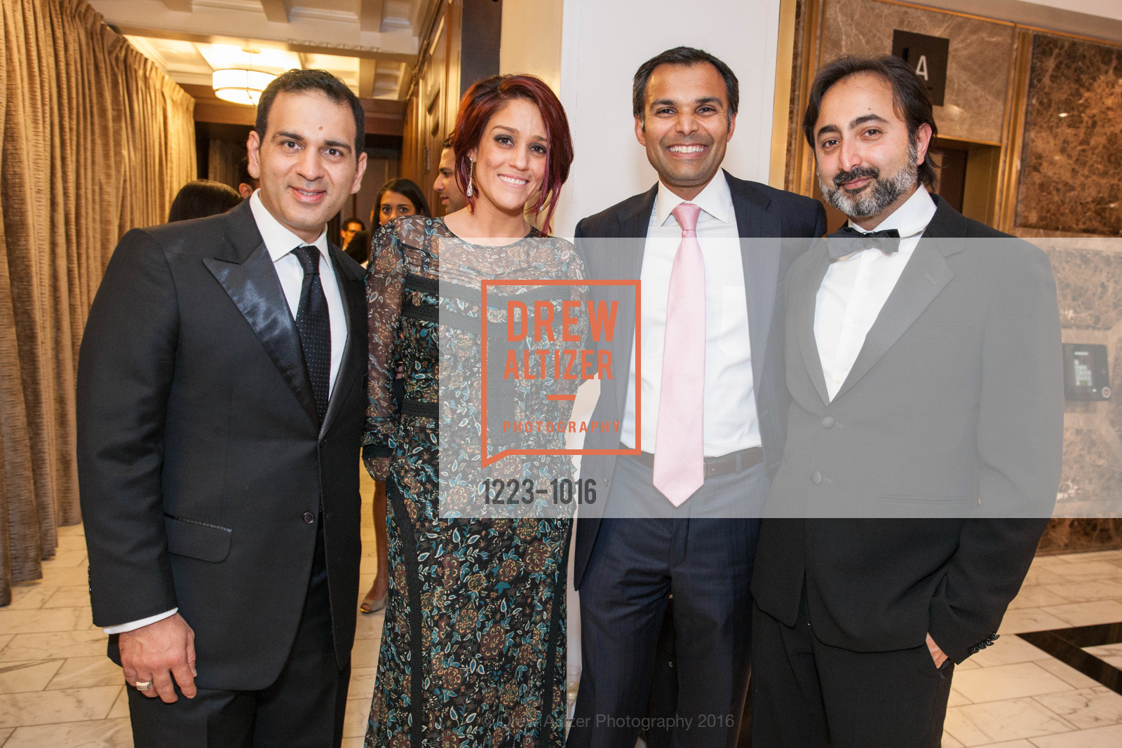 Shuja Keen, Jessica Taneja, Vivek Mohta, Hemant Taneja, Luncheon and Casino Night hosted by MIT, Julia Morgan Ballroom and Merchants Exchange Club, Julia Morgan Ballroom, March 12th, 2016, Photo #1223-1016 Shuja Keen, Jessica Taneja, Vivek Mohta, Hemant Taneja, Photo #1223-1016
