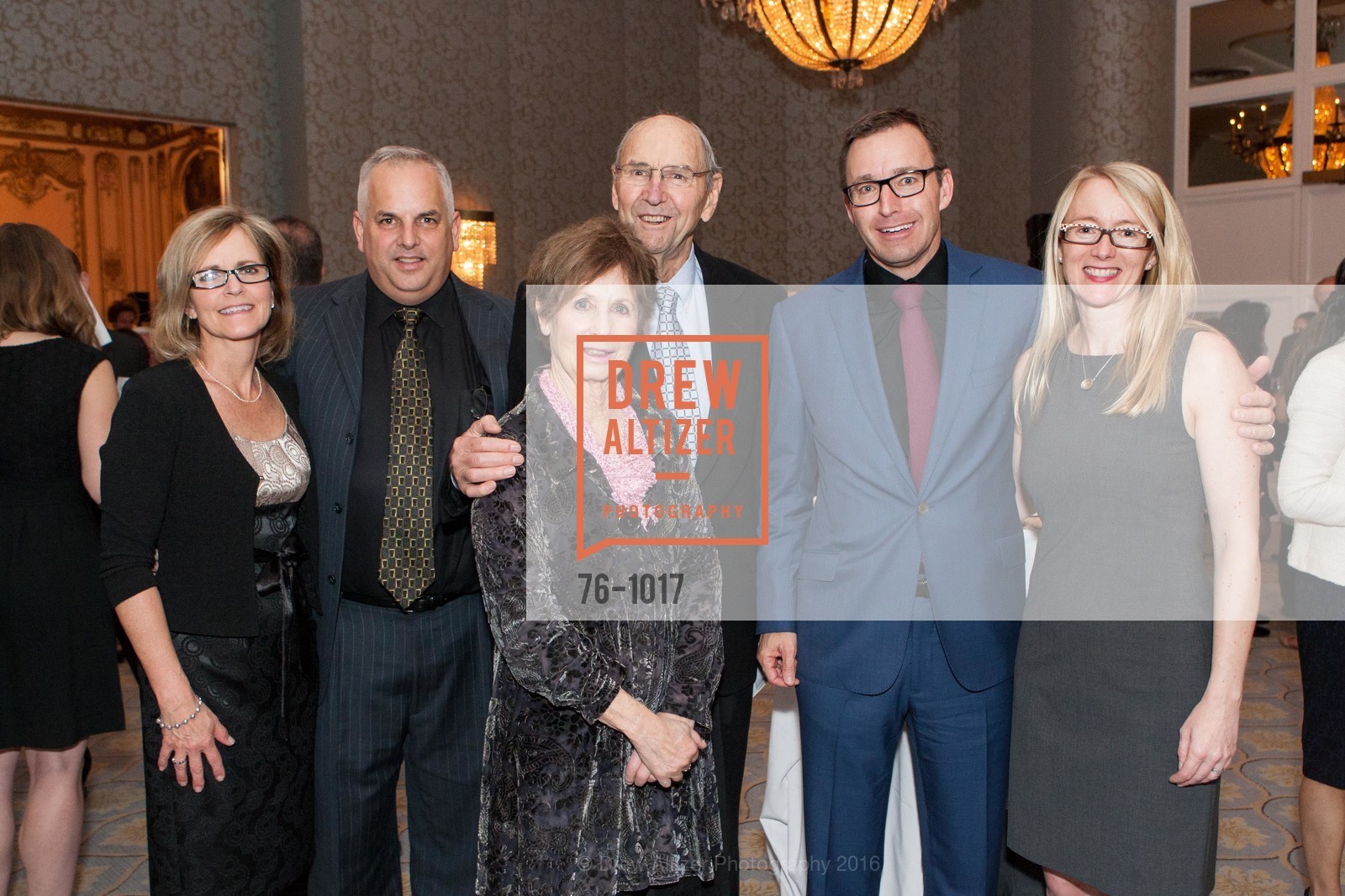 Gayle Travers, Todd Travers, Chuck Travers, Elizabeth Travers, Bruce Raabe, Sarah Wardell-Smith, The Distinguished Citizen Award Gala hosted by The Commonwealth Club of California, Merchents Exchange and Julia Morgan Ballroom, Julia Morgan Ballroom, March 16th, 2016, Photo #76-1017 Gayle Travers, Todd Travers, Chuck Travers, Elizabeth Travers, Bruce Raabe, Sarah Wardell-Smith, Photo #76-1017