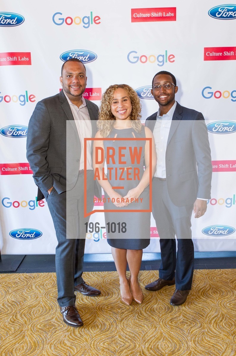 Shawn Wilson, Mandela Schumacher Hodge, Brian Dixon, 2016 Culture Shifting Awards, Rosewood Sand Hill. 2825 Sand Hill Road, Menlo Park 94025, March 20th, 2016, Photo #196-1018 Shawn Wilson, Mandela Schumacher Hodge, Brian Dixon, Photo #196-1018