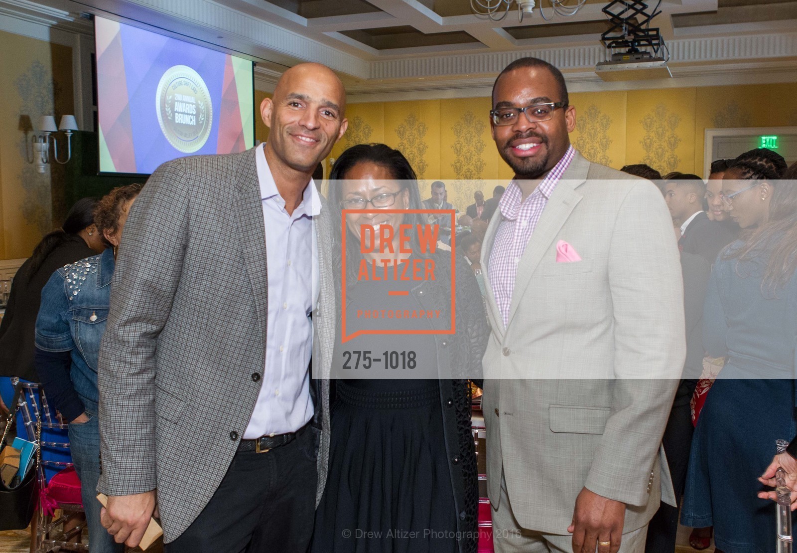 John Rice, Lisa Skeete Tatum, Godfrey Powell, 2016 Culture Shifting Awards, Rosewood Sand Hill. 2825 Sand Hill Road, Menlo Park 94025, March 20th, 2016, Photo #275-1018 John Rice, Lisa Skeete Tatum, Godfrey Powell, Photo #275-1018
