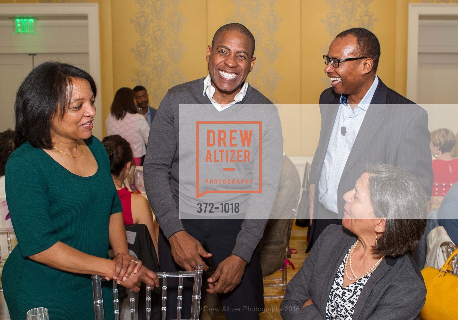 Lisa Jones, Carlos Watson, Marc Jones, Sandra R. Hernandez, 2016 Culture Shifting Awards, Rosewood Sand Hill. 2825 Sand Hill Road, Menlo Park 94025, March 20th, 2016, Photo #372-1018 Lisa Jones, Carlos Watson, Marc Jones, Sandra R. Hernandez, Photo #372-1018