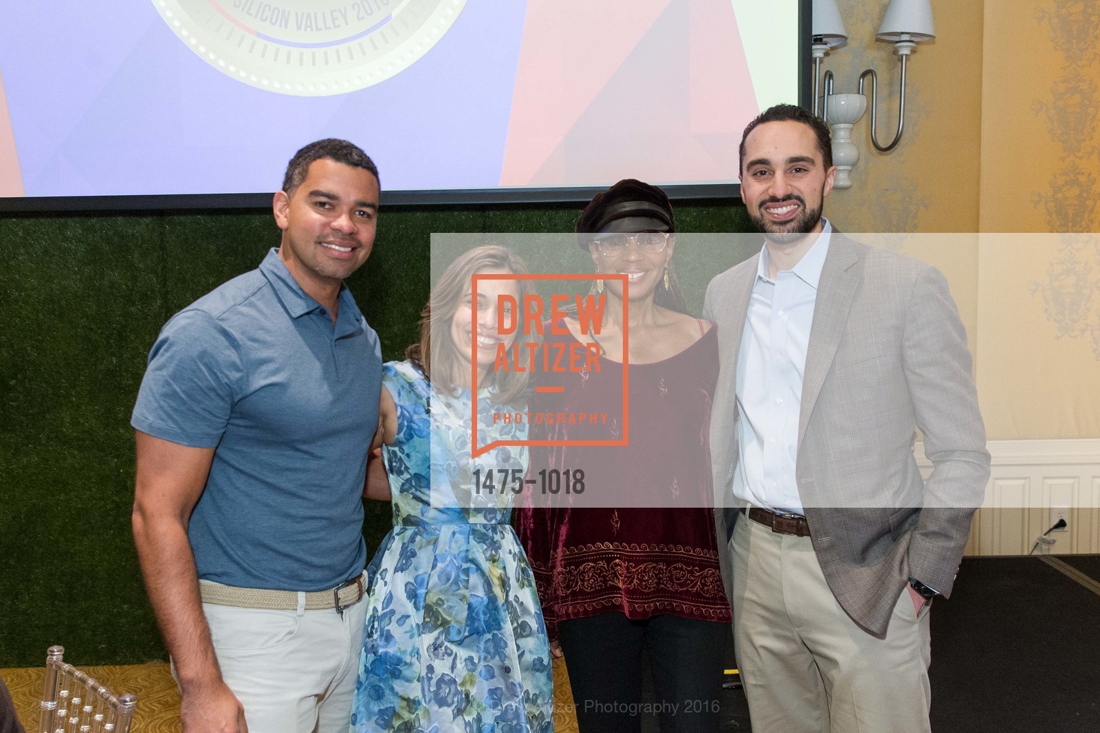 Tyson Clark, Daisy Auger Dominguez, Susan Taylor, Justin Steele, 2016 Culture Shifting Awards, Rosewood Sand Hill. 2825 Sand Hill Road, Menlo Park 94025, March 20th, 2016, Photo #1475-1018 Tyson Clark, Daisy Auger Dominguez, Susan Taylor, Justin Steele, Photo #1475-1018