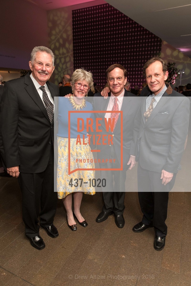 Chuck Kimball, Judy Kimball, David Lauer, Ron Neldberg, The de Young Museum Honors Oscar De La Renta, de Young Museum. 50 Hagiwara Tea Garden Drive, San Francisco, CA 94118, March 10th, 2016, Photo #437-1020 Chuck Kimball, Judy Kimball, David Lauer, Ron Neldberg, Photo #437-1020