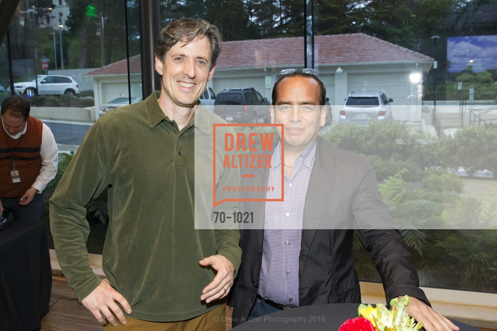 Zach MacDonald, Raoul Goff, BOOK LAUNCH: "Mile 46" by Joni Binder, Futures Without Violence. 100 Montgomery Street, March 8th, 2016, Photo #70-1021 Zach MacDonald, Raoul Goff, Photo #70-1021