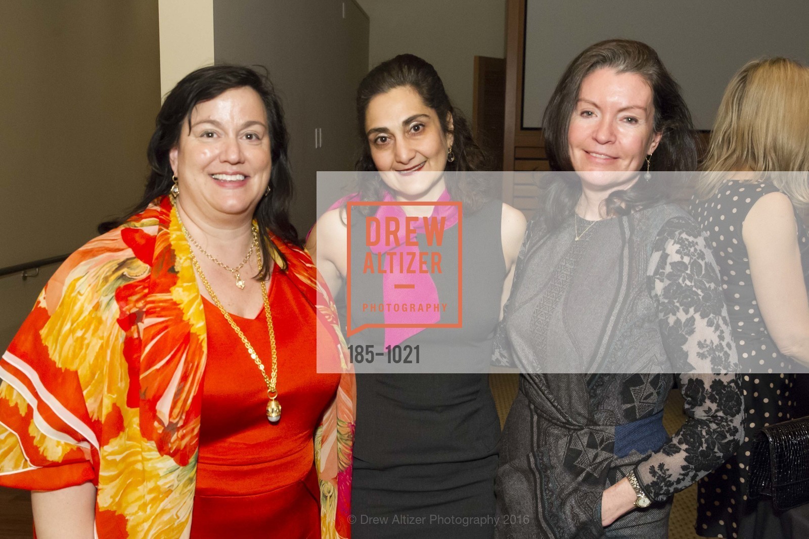 Anne Popkin, Fati Farmanfarmaian, Elizabeth Birka-White, BOOK LAUNCH: "Mile 46" by Joni Binder, Futures Without Violence. 100 Montgomery Street, March 8th, 2016, Photo #185-1021 Anne Popkin, Fati Farmanfarmaian, Elizabeth Birka-White, Photo #185-1021