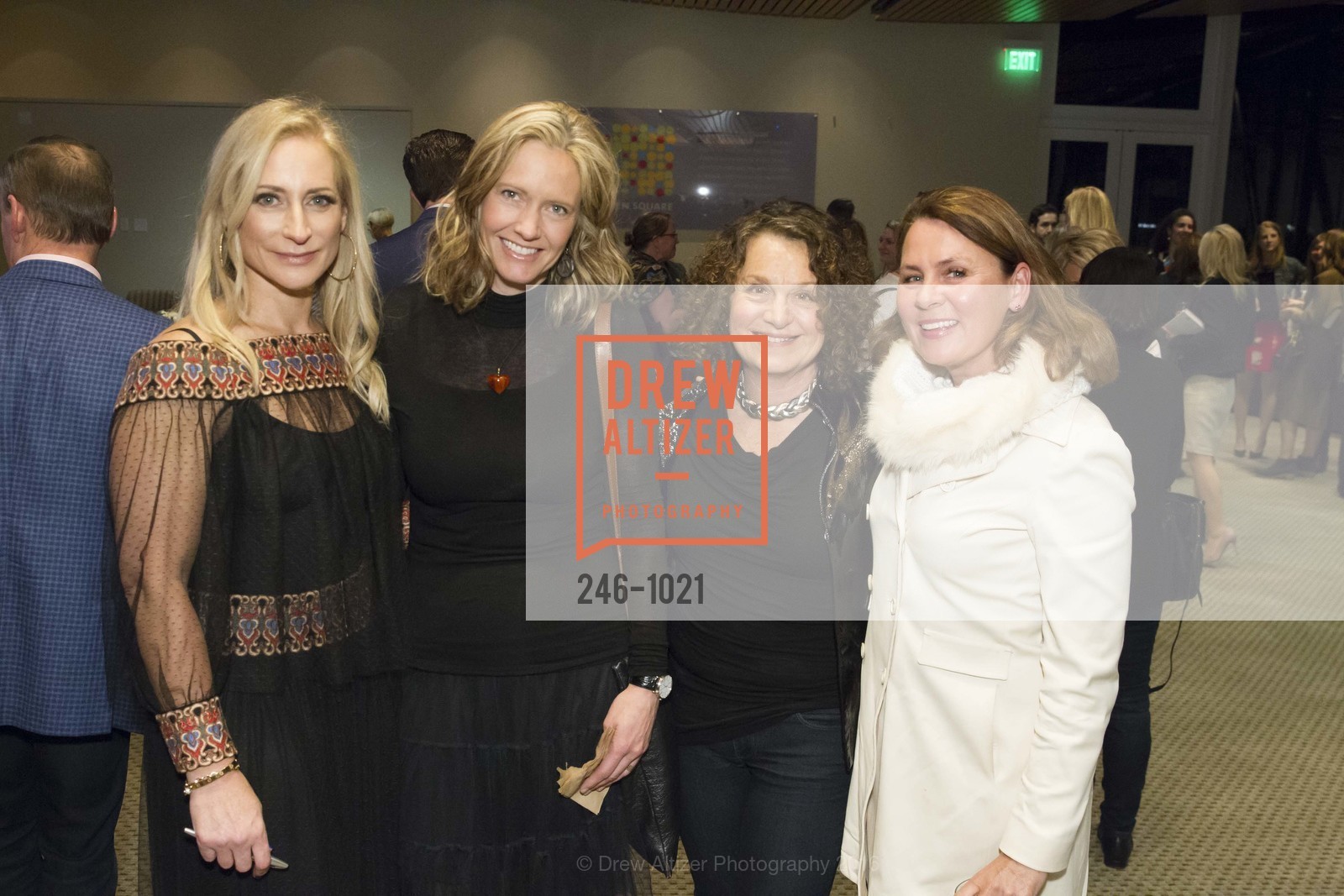 Joni Binder, Lara Dutto, Carol Siegel, Leslie Darwin O'Brien, BOOK LAUNCH: "Mile 46" by Joni Binder, Futures Without Violence. 100 Montgomery Street, March 8th, 2016, Photo #246-1021 Joni Binder, Lara Dutto, Carol Siegel, Leslie Darwin O'Brien, Photo #246-1021