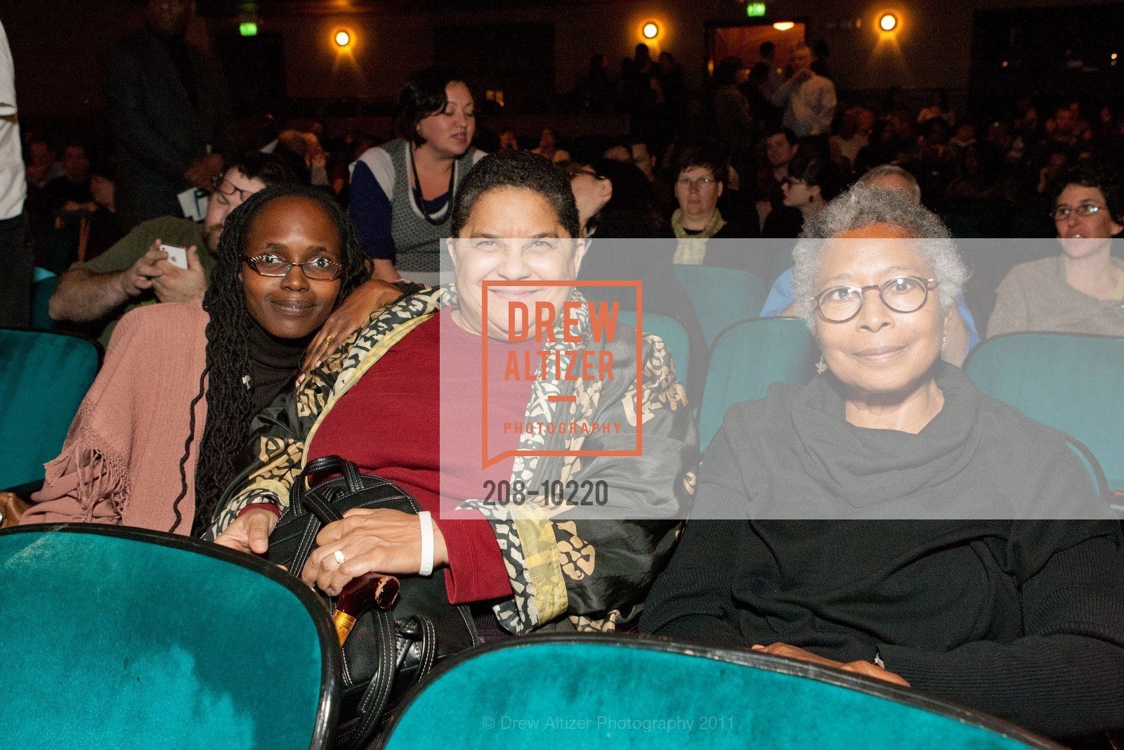 Moraa Bey, Henri Norris, Alice Walker, FELA! Opening Night, US, November 16th, 2011, Photo #208-10220 Moraa Bey, Henri Norris, Alice Walker, Photo #208-10220