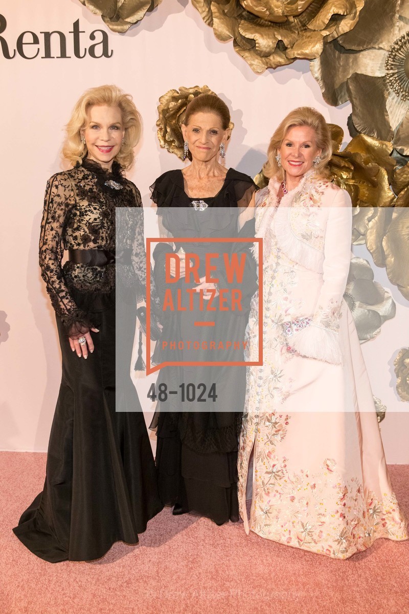 Lynn Wyatt, Annette De la Renta, Dede Wilsey, Oscar de la Renta Benefit Gala, de Young Museum. 50 Hagiwara Tea Garden Drive, Photo #48-1024 Lynn Wyatt, Annette De la Renta, Dede Wilsey, Photo #48-1024