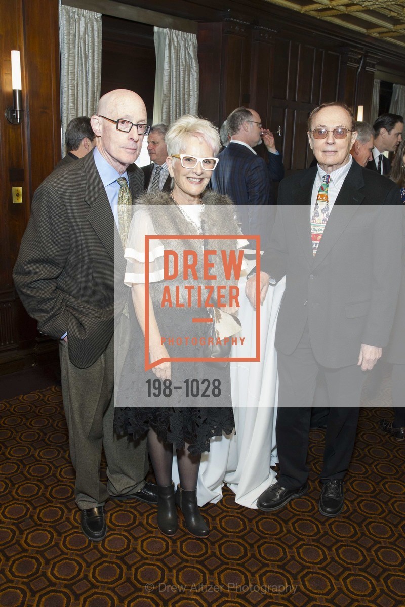 Phil Brody, Hilary Brody, Bill Edelman, San Francisco Arts Medallion Luncheon, Julia Morgan Ballroom and Merchants Exchange Club, Julia Morgan Ballroom, Photo #198-1028 Phil Brody, Hilary Brody, Bill Edelman, Photo #198-1028