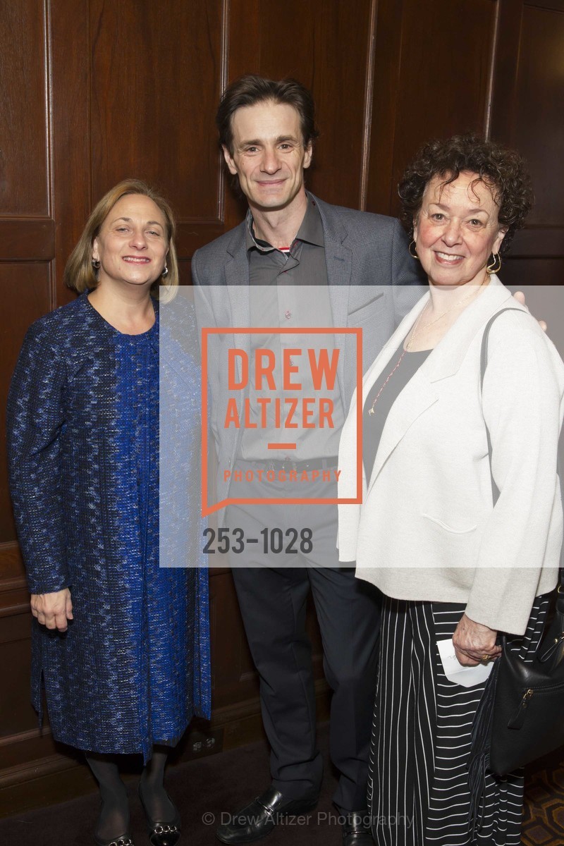 Giselle Bosc, Pascal Malot, Ellen Sandler, San Francisco Arts Medallion Luncheon, Julia Morgan Ballroom and Merchants Exchange Club, Julia Morgan Ballroom, Photo #253-1028 Giselle Bosc, Pascal Malot, Ellen Sandler, Photo #253-1028