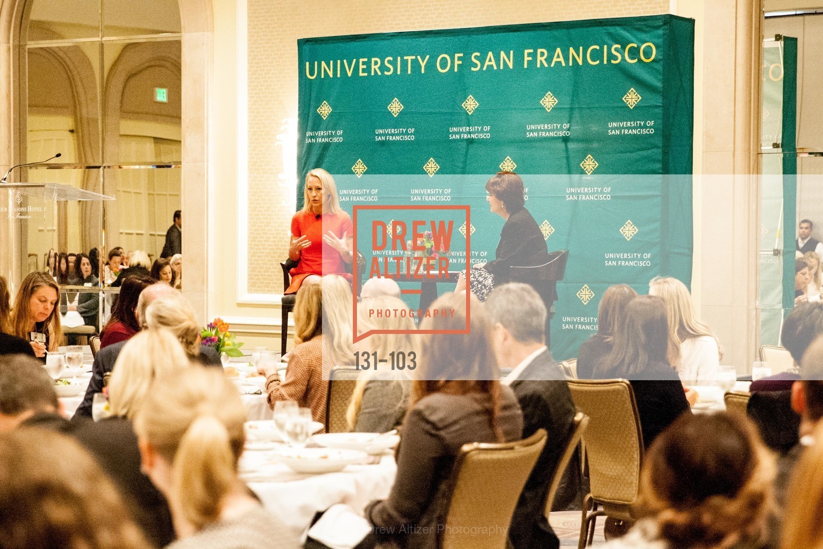Julia Hartz, Rose Guibault, USF's Women in Leadership & Philanthropy Luncheon, Four Seasons. 757 Market St, San Francisco, CA, May 14th, 2015,Drew Altizer, Drew Altizer Photography, full-service agency, private events, San Francisco photographer, photographer california