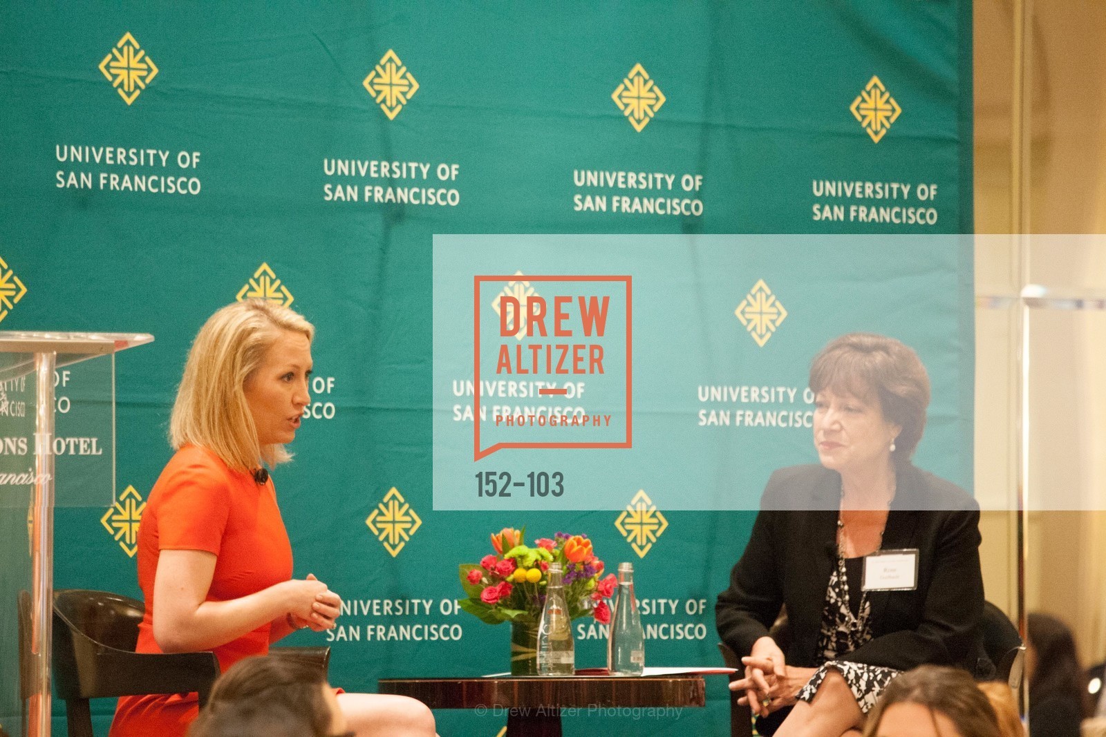 Julia Hartz, Rose Guibault, USF's Women in Leadership & Philanthropy Luncheon, Four Seasons. 757 Market St, San Francisco, CA, May 14th, 2015,Drew Altizer, Drew Altizer Photography, full-service agency, private events, San Francisco photographer, photographer california