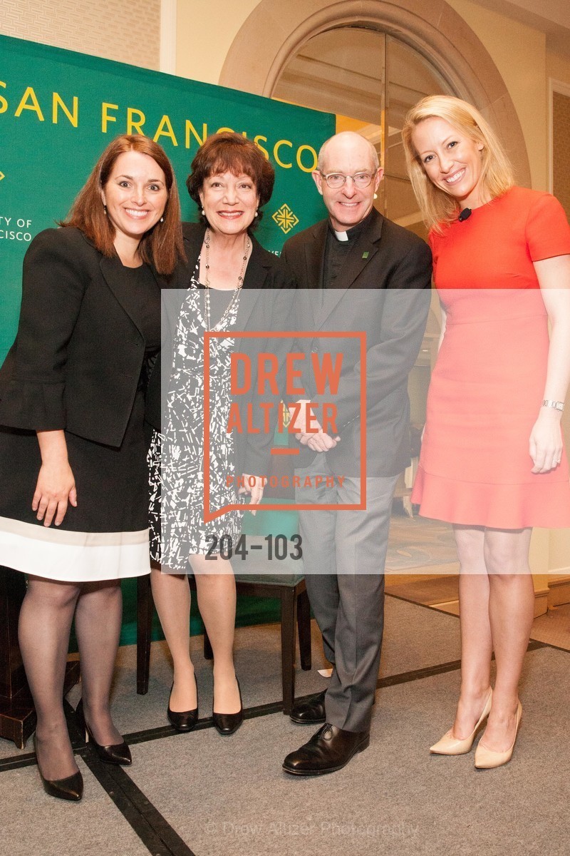 Leslie Theodore, Rose Guibault, Father Paul Fitzgerald, Julia Hartz, USF's Women in Leadership & Philanthropy Luncheon, Four Seasons. 757 Market St, San Francisco, CA, May 14th, 2015,Drew Altizer, Drew Altizer Photography, full-service agency, private events, San Francisco photographer, photographer california