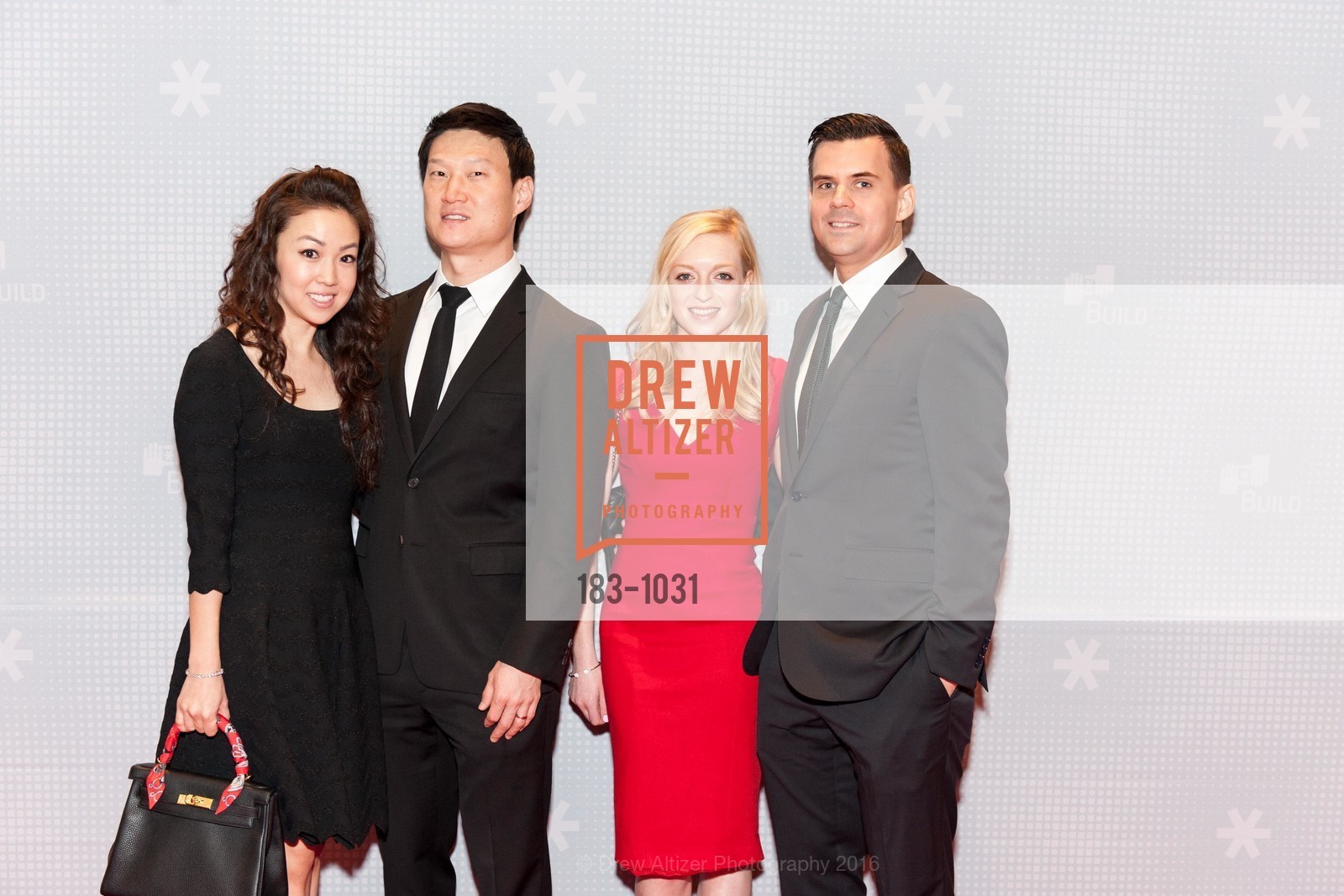 Annie Kim, James Kim, Peri Hughes, Michael Hughes, The BUILD Gala, Pier 27. Pier 27, March 12th, 2016, Photo #183-1031 Annie Kim, James Kim, Peri Hughes, Michael Hughes, Photo #183-1031