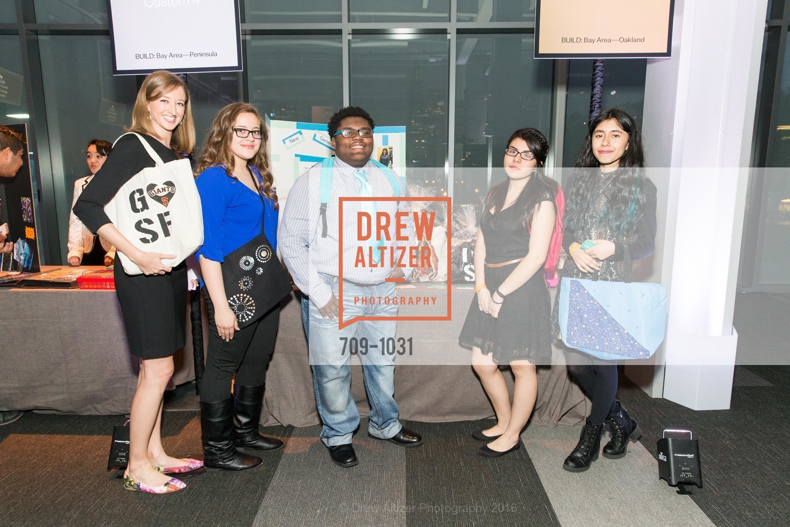 Laura Brandner, Liliana Borjon, Kenyatta Bruner, Jocelyn Lopez, Jocelyn Mireles, The BUILD Gala, Pier 27. Pier 27, March 12th, 2016, Photo #709-1031 Laura Brandner, Liliana Borjon, Kenyatta Bruner, Jocelyn Lopez, Jocelyn Mireles, Photo #709-1031