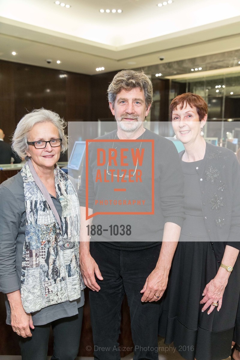 Jill Sterrett, Jason Danielson, Freda Scott, Cocktails hosted by Tiffany's for SFMOMA Modern Ball Kick Off, Tiffany & Company. 350 Post St, March 16th, 2016, Photo #188-1038 Jill Sterrett, Jason Danielson, Freda Scott, Photo #188-1038