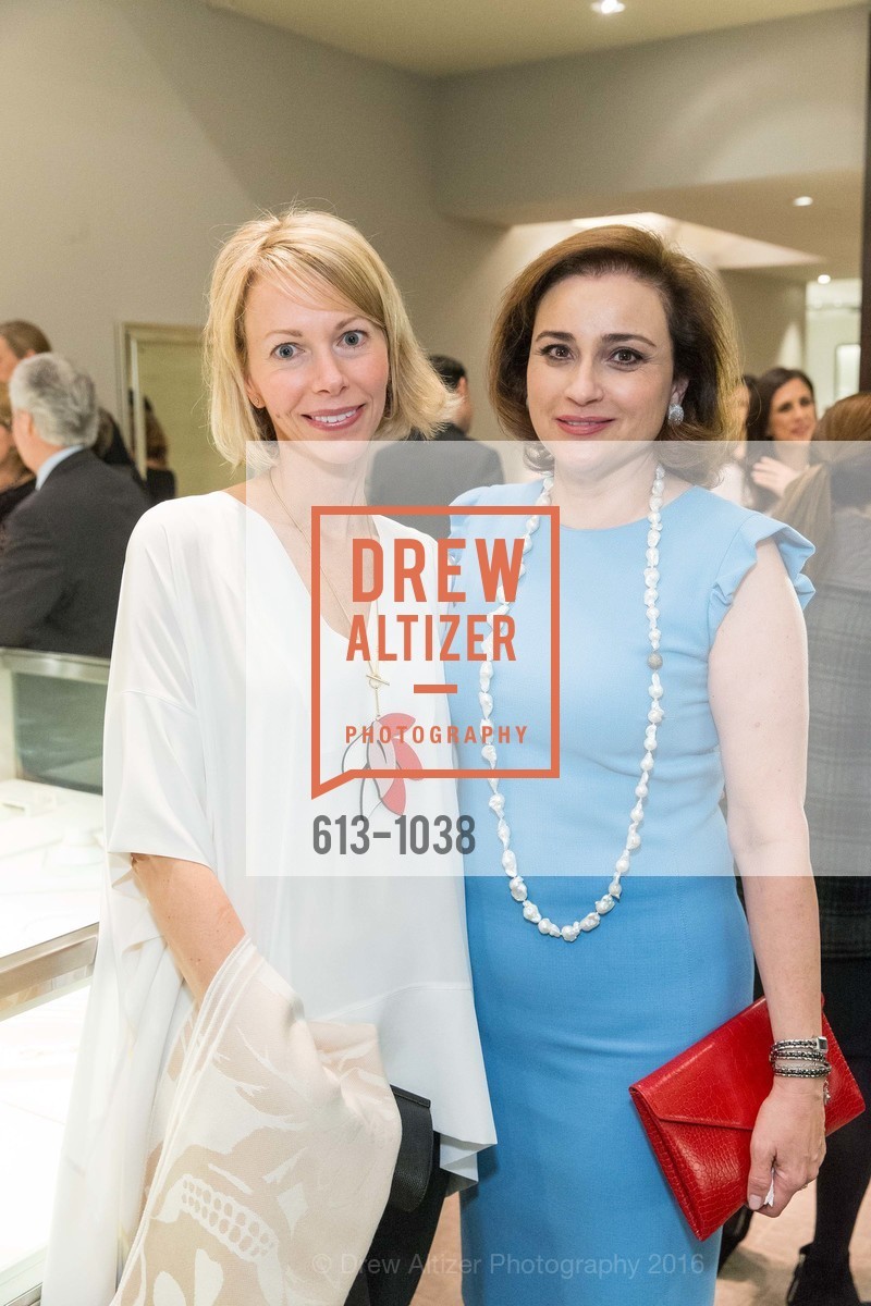 Samantha Rippner, Dolly Chammas, Cocktails hosted by Tiffany's for SFMOMA Modern Ball Kick Off, Tiffany & Company. 350 Post St, March 16th, 2016, Photo #613-1038 Samantha Rippner, Dolly Chammas, Photo #613-1038