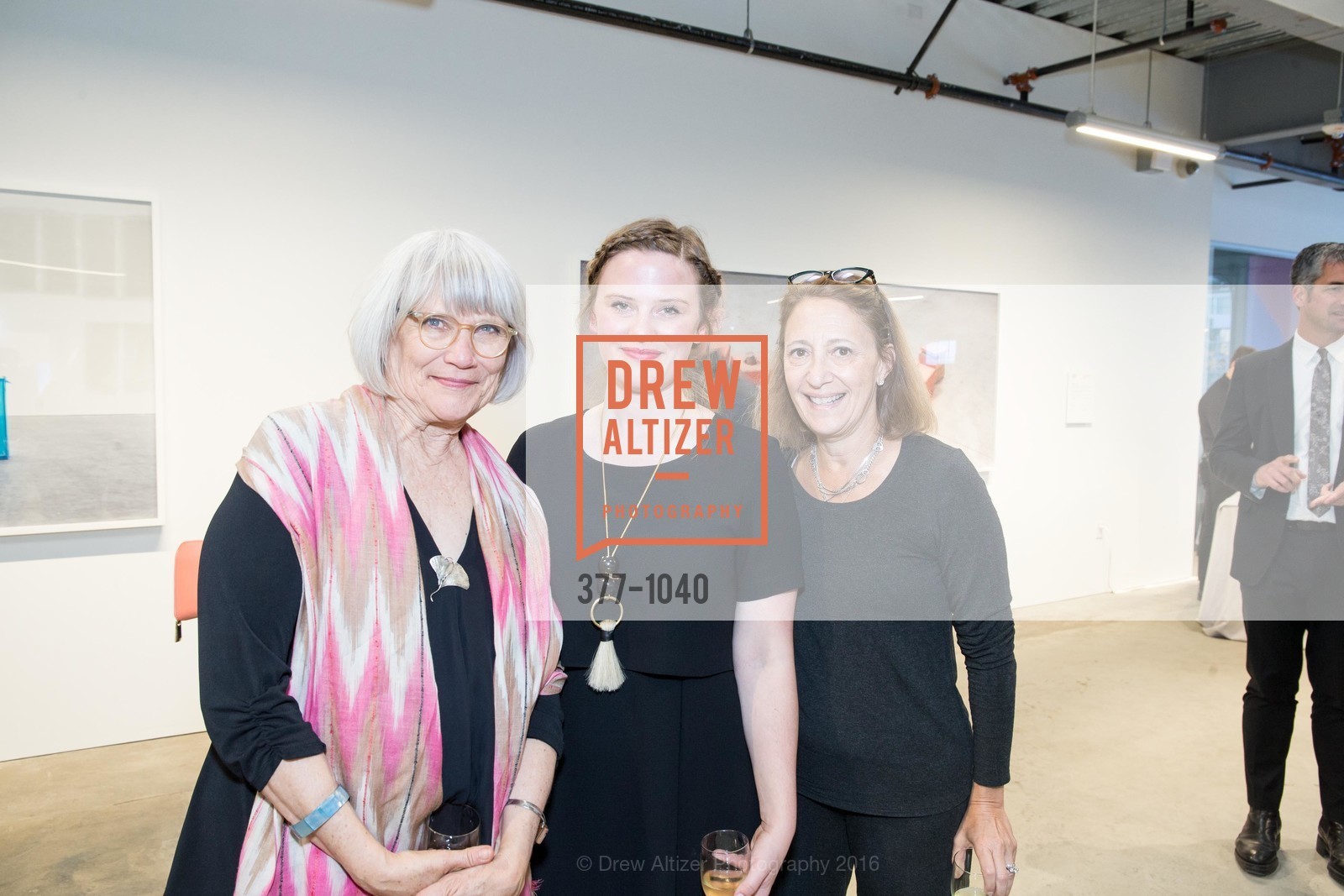 Carol Heepke, Emily Reynolds, Amy Alvarez, Minnesota Street Project Opening Party, 1275 Minnesota Street. 1275 Minnesota Street, March 17th, 2016, Photo #377-1040 Carol Heepke, Emily Reynolds, Amy Alvarez, Photo #377-1040