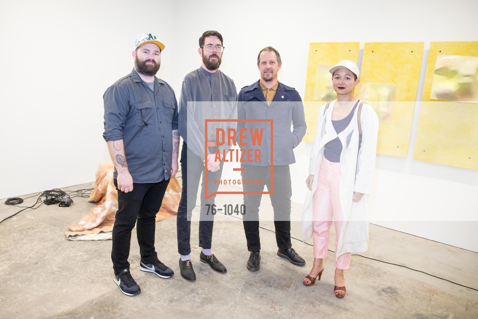 Collin Mckelvey, Aaron Harbour, Chris Duncan, Jacqueline Gordon, Minnesota Street Project Opening Party, 1275 Minnesota Street. 1275 Minnesota Street, March 17th, 2016, Photo #76-1040 Collin Mckelvey, Aaron Harbour, Chris Duncan, Jacqueline Gordon, Photo #76-1040