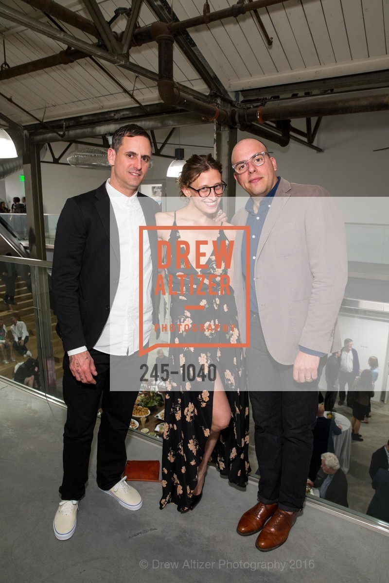 Bob Linder, Devina Semo, Jonathan Runcio, Minnesota Street Project Opening Party, 1275 Minnesota Street. 1275 Minnesota Street, March 17th, 2016, Photo #245-1040 Bob Linder, Devina Semo, Jonathan Runcio, Photo #245-1040