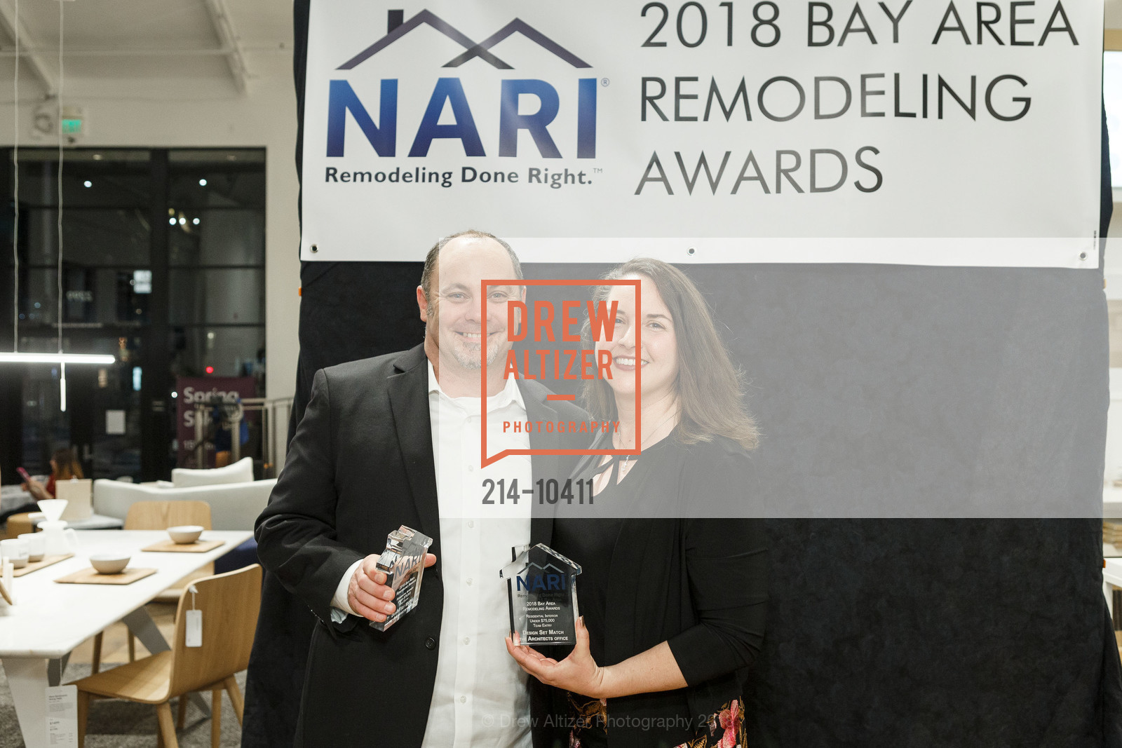 Steve Swearengen, Alisa Hofmann, NARI Bay Area Remodeling Awards, EQ3. 2299 Alameda St, April 11th, 2018, Photo #214-10411 Steve Swearengen, Alisa Hofmann, Photo #214-10411