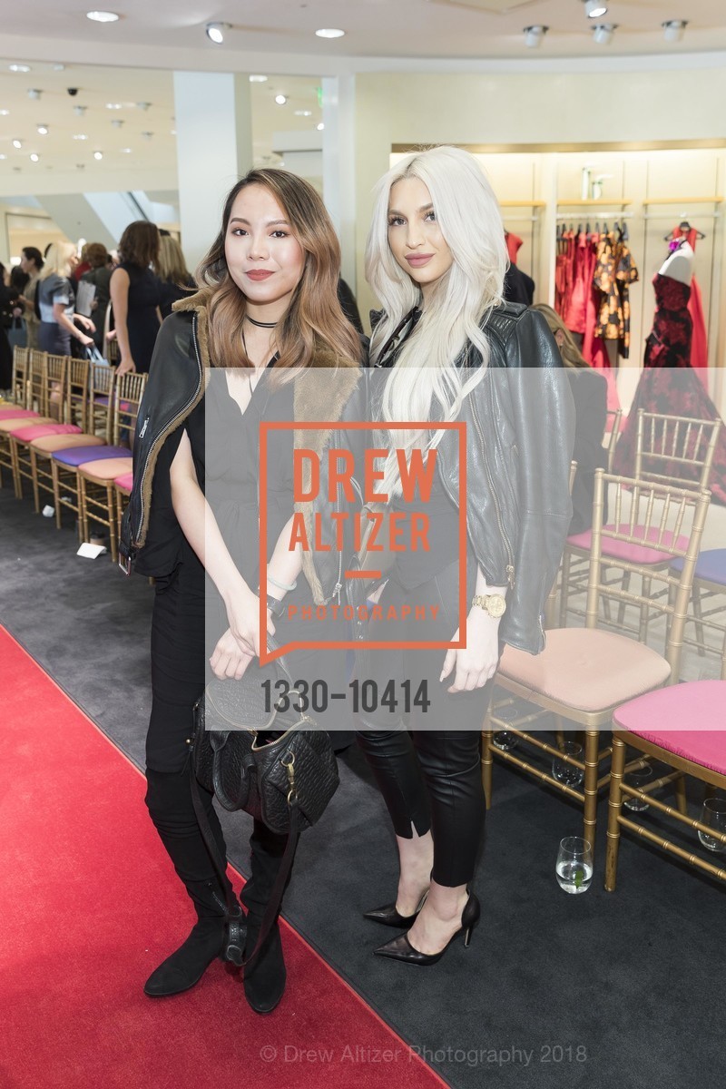 Hannah Cheng, Jordan Apperson, Neiman Marcus Hosts Zac Posen and Ken Downing Personal Appearance and Fashion Show, Neiman Marcus, 3rd Floor. 150 Stockton Street, April 12th, 2018, Photo #1330-10414 Hannah Cheng, Jordan Apperson, Photo #1330-10414