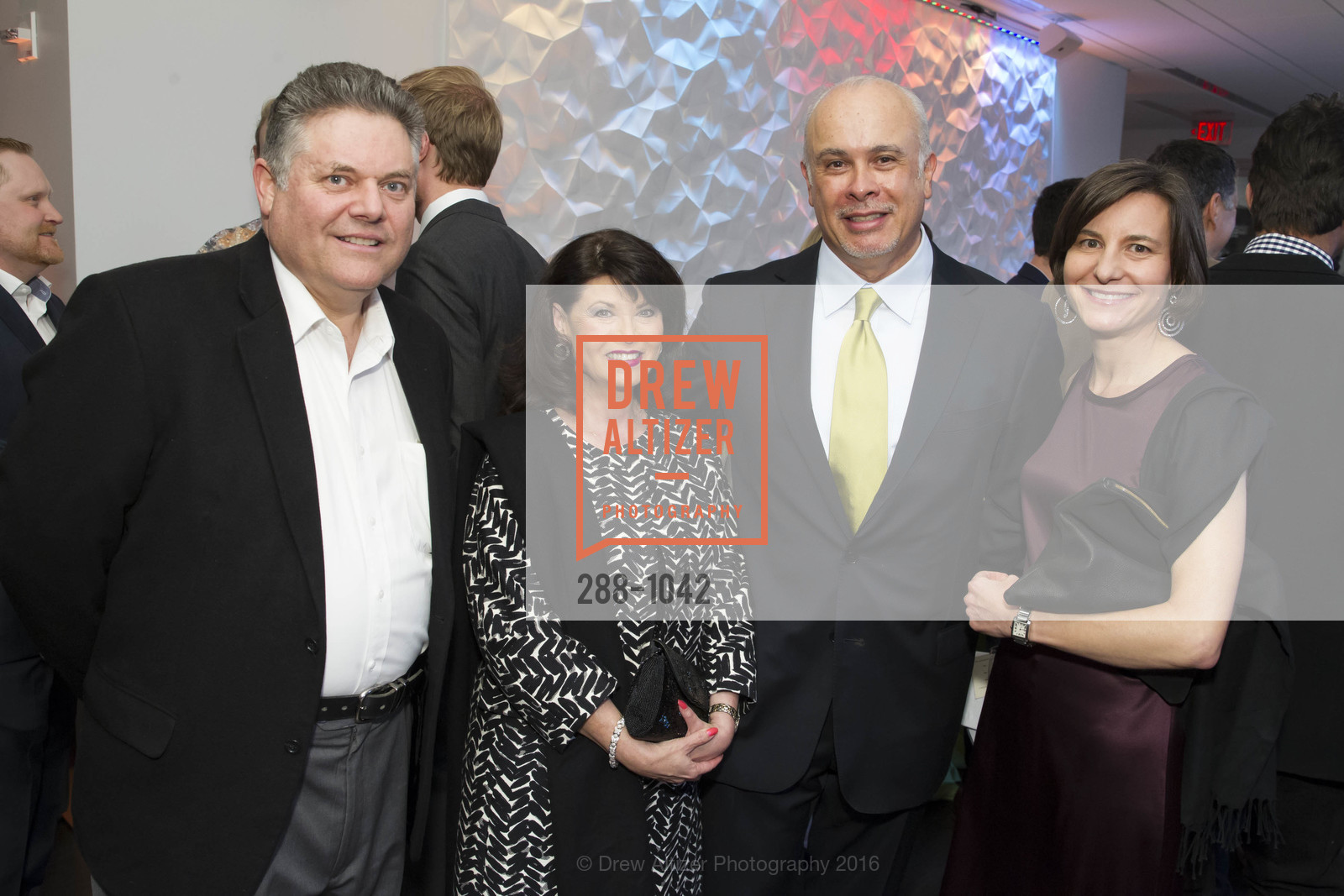 Gordon Feller, Teresa Ono, Charles Higueras, Betsy Klein, 2016 Library Laureates Gala, SF Library. 100 Larkin St, San Francisco, CA 94102, March 18th, 2016, Photo #288-1042 Gordon Feller, Teresa Ono, Charles Higueras, Betsy Klein, Photo #288-1042