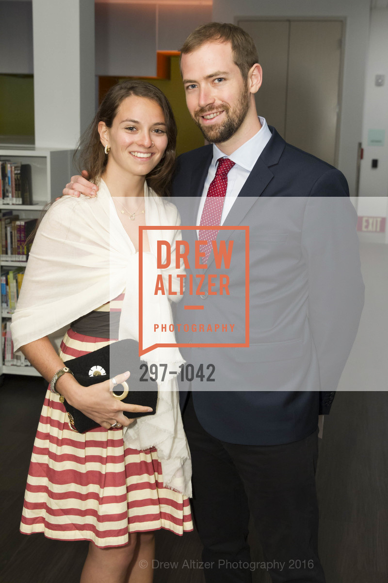 Georgia Sedlack, Patrick Rawlings, 2016 Library Laureates Gala, SF Library. 100 Larkin St, San Francisco, CA 94102, March 18th, 2016, Photo #297-1042 Georgia Sedlack, Patrick Rawlings, Photo #297-1042