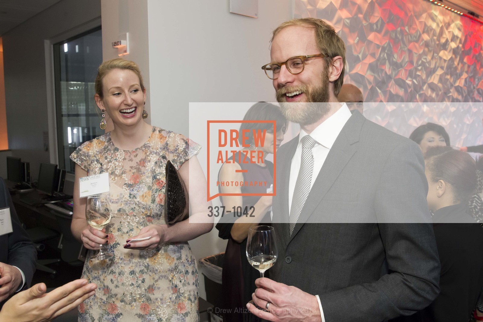 Jessica Taylor, Blake Engel, 2016 Library Laureates Gala, SF Library. 100 Larkin St, San Francisco, CA 94102, March 18th, 2016, Photo #337-1042 Jessica Taylor, Blake Engel, Photo #337-1042