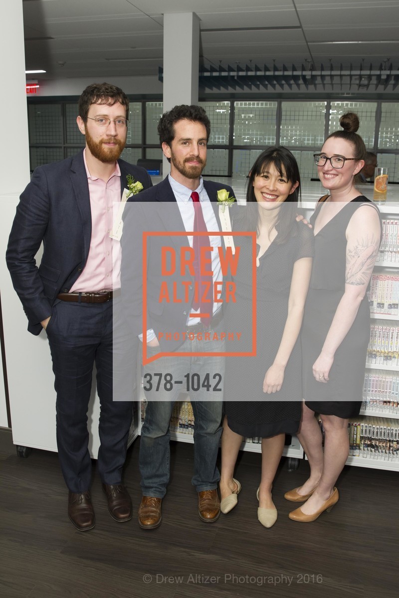 Colin Winnette, Eli Horowitz, Rachel Khong, Andi Winnette, 2016 Library Laureates Gala, SF Library. 100 Larkin St, San Francisco, CA 94102, March 18th, 2016, Photo #378-1042 Colin Winnette, Eli Horowitz, Rachel Khong, Andi Winnette, Photo #378-1042