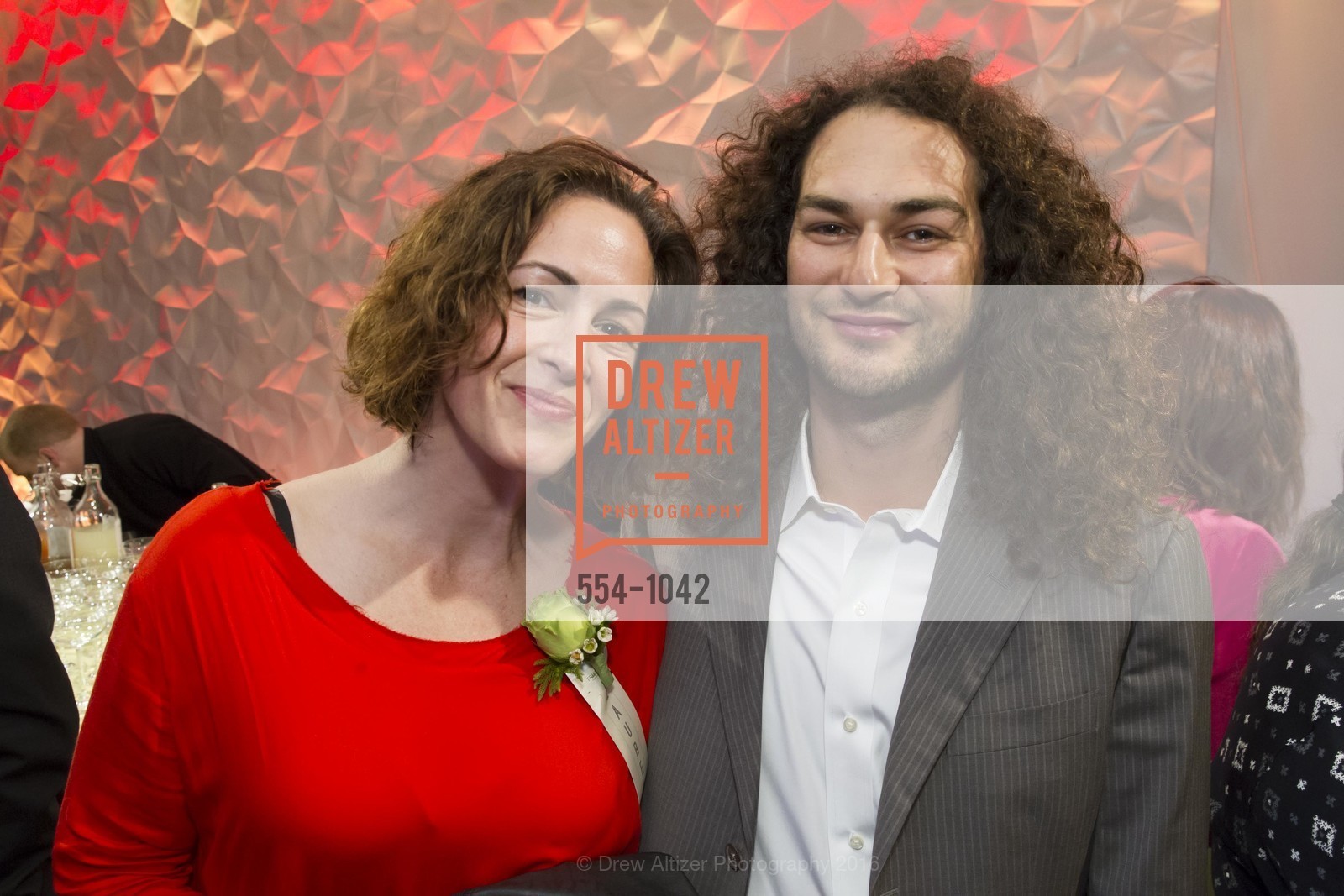 Wendy McNaughton, Adam Swig, 2016 Library Laureates Gala, SF Library. 100 Larkin St, San Francisco, CA 94102, March 18th, 2016, Photo #554-1042 Wendy McNaughton, Adam Swig, Photo #554-1042