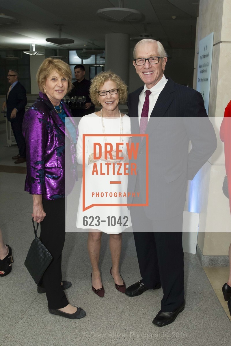Dagmar Dolby, Sue Wollack, Dick Wollack, 2016 Library Laureates Gala, SF Library. 100 Larkin St, San Francisco, CA 94102, March 18th, 2016, Photo #623-1042 Dagmar Dolby, Sue Wollack, Dick Wollack, Photo #623-1042