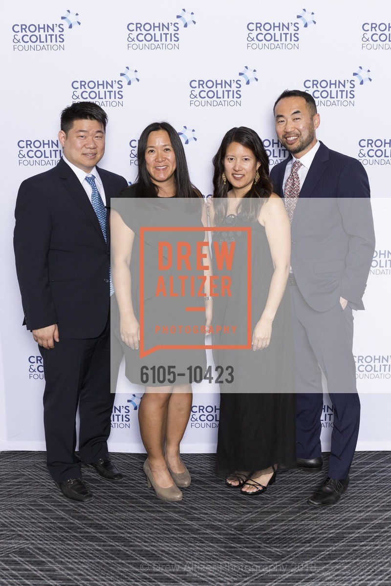 Jesse Liu, Angela Liu, Kathy Cabansag, Dan Choi, Crohn's and Colitis Foundation California Wine Classic 2018, Ritz Carlton Hotel. 600 Stockton Street, April 14th, 2018, Photo #6105-10423 Jesse Liu, Angela Liu, Kathy Cabansag, Dan Choi, Photo #6105-10423