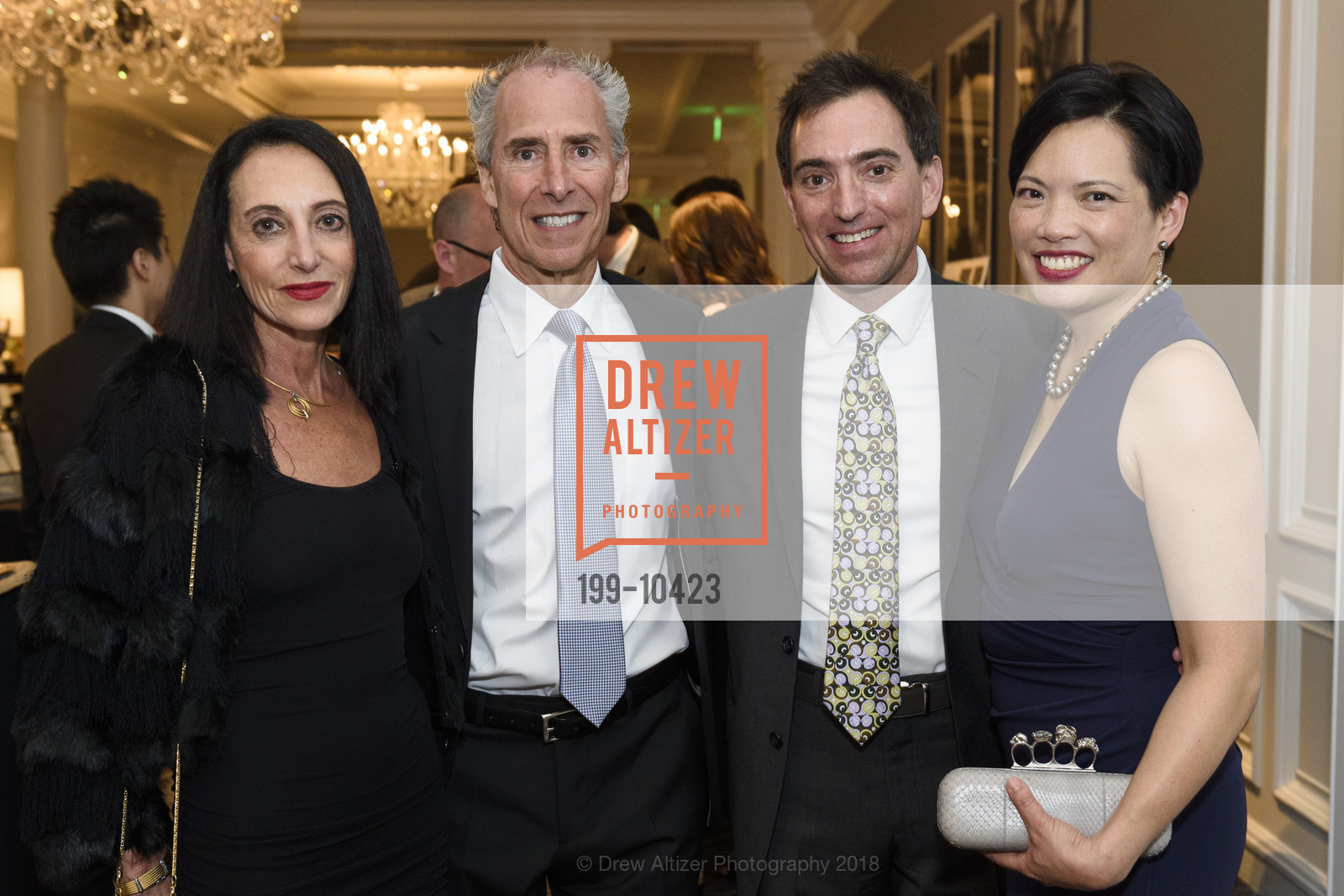 Laura Wendel, Rob Wendel, Jeff Sternberg, Anne Fung, Crohn's and Colitis Foundation California Wine Classic 2018, Ritz Carlton Hotel. 600 Stockton Street, April 14th, 2018, Photo #199-10423 Laura Wendel, Rob Wendel, Jeff Sternberg, Anne Fung, Photo #199-10423