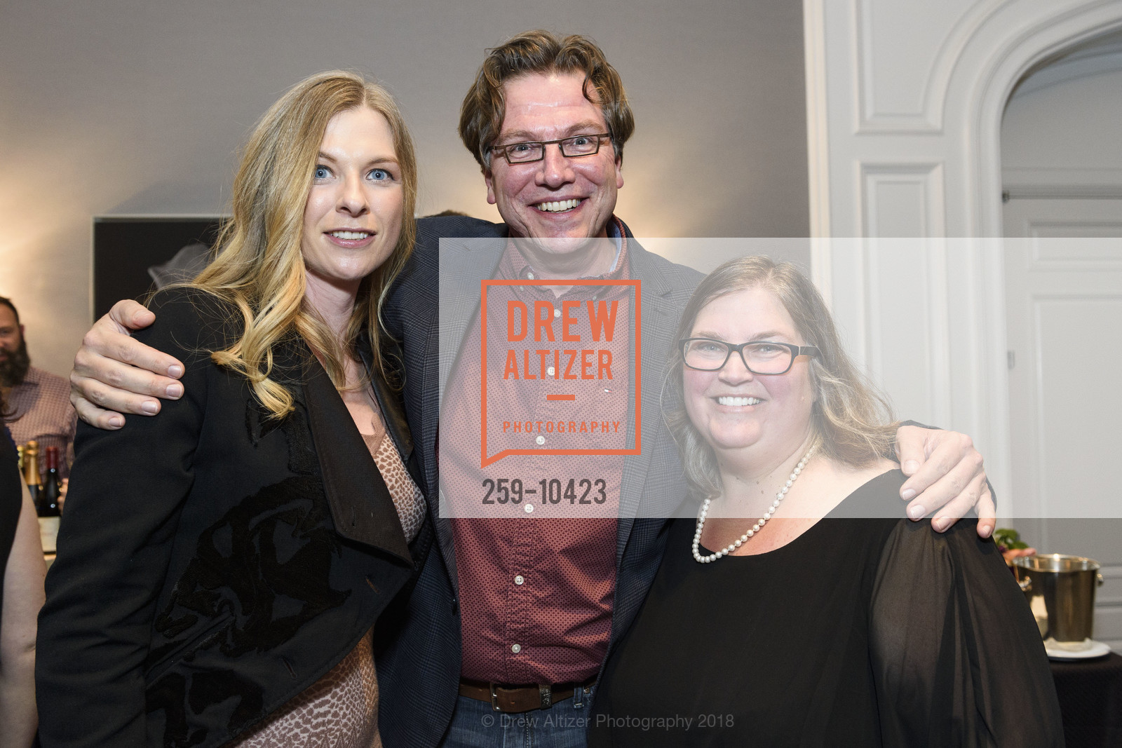 Melanie Kleinschek, Laurens Kruidenier, Harriet Patterson, Crohn's and Colitis Foundation California Wine Classic 2018, Ritz Carlton Hotel. 600 Stockton Street, April 14th, 2018, Photo #259-10423 Melanie Kleinschek, Laurens Kruidenier, Harriet Patterson, Photo #259-10423