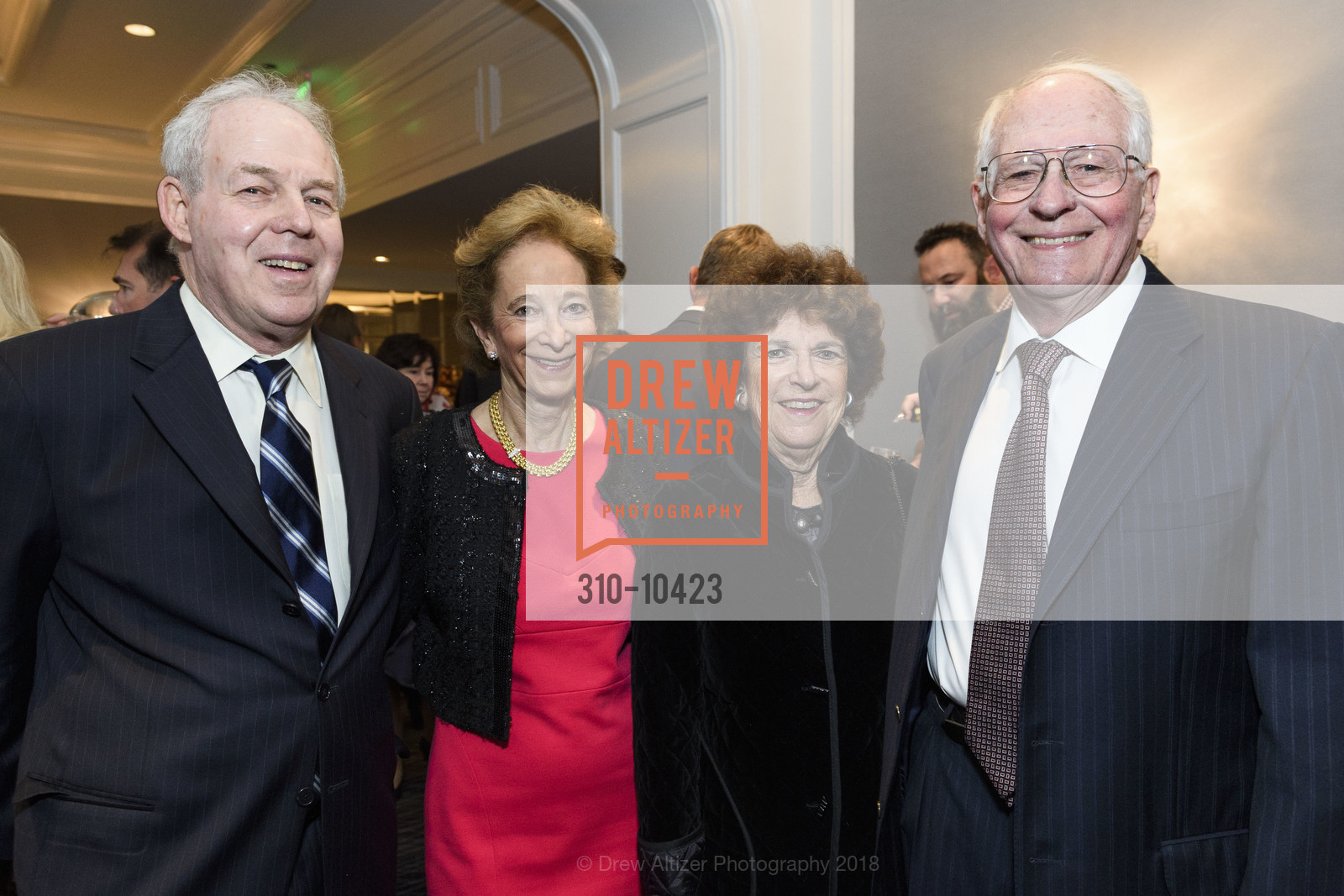 Sandy Fetter, Lynne Bunim, Lori Horne, Mark Horne, Crohn's and Colitis Foundation California Wine Classic 2018, Ritz Carlton Hotel. 600 Stockton Street, April 14th, 2018, Photo #310-10423 Sandy Fetter, Lynne Bunim, Lori Horne, Mark Horne, Photo #310-10423