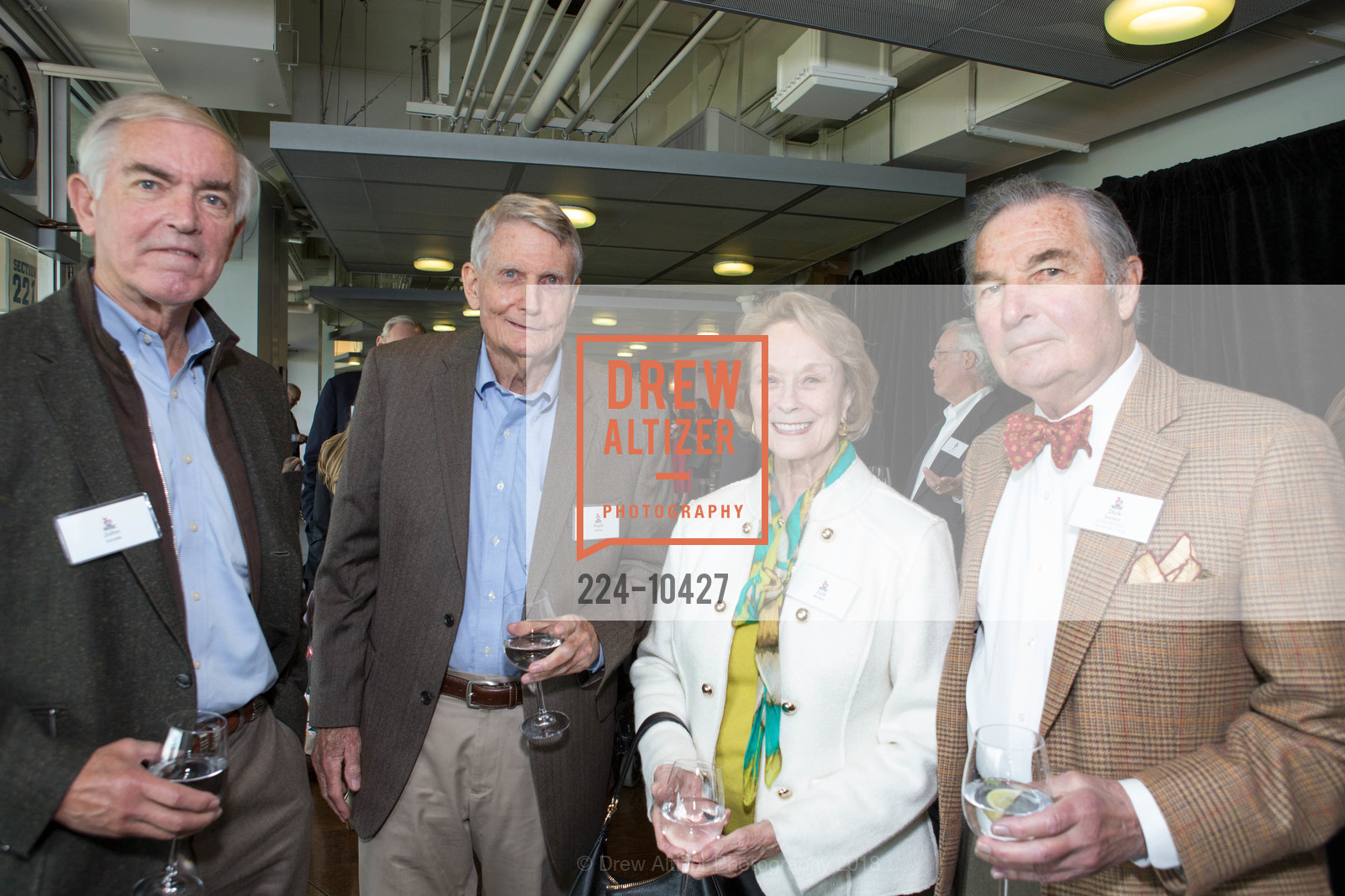 John Goode, Stu McKee, Judi McKee, Dick Bertero, The BASIC Fund 20th Anniversary Celebration, AT&T Park, Club Level, April 12th, 2018, Photo #224-10427 John Goode, Stu McKee, Judi McKee, Dick Bertero, Photo #224-10427