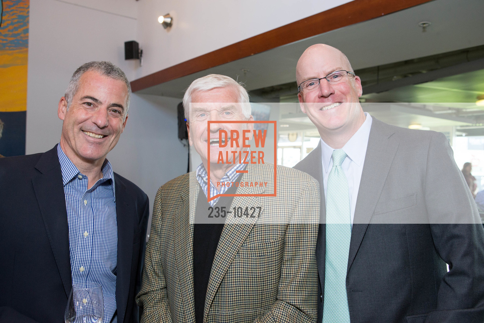 Martin Romo, Bob Barrett, Mike McCarthy, The BASIC Fund 20th Anniversary Celebration, AT&T Park, Club Level, April 12th, 2018, Photo #235-10427 Martin Romo, Bob Barrett, Mike McCarthy, Photo #235-10427