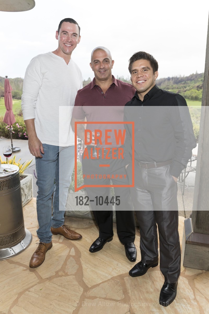 Drew Lubinsky, Dave Zowine, Henry Cejudo, UCSF Medical Center Celebrity Golf Classic Pre-Tournament Reception, Mayacama, April 16th, 2018, Photo #182-10445 Drew Lubinsky, Dave Zowine, Henry Cejudo, Photo #182-10445