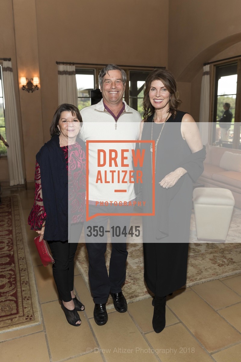 Kathy Balestreri, Pete Balestreri, Karen Lott, UCSF Medical Center Celebrity Golf Classic Pre-Tournament Reception, Mayacama, April 16th, 2018, Photo #359-10445 Kathy Balestreri, Pete Balestreri, Karen Lott, Photo #359-10445