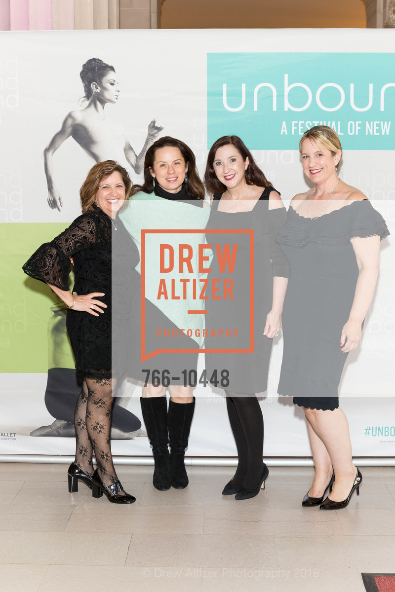Lisa Mercado, Rayme Waters, Laura Clifford, Tierney O'Brien, SF Ballet's Stage Dinner 2018 - Unbound: A Festival of New Works, War Memorial Opera House. 301 Van Ness, April 16th, 2018