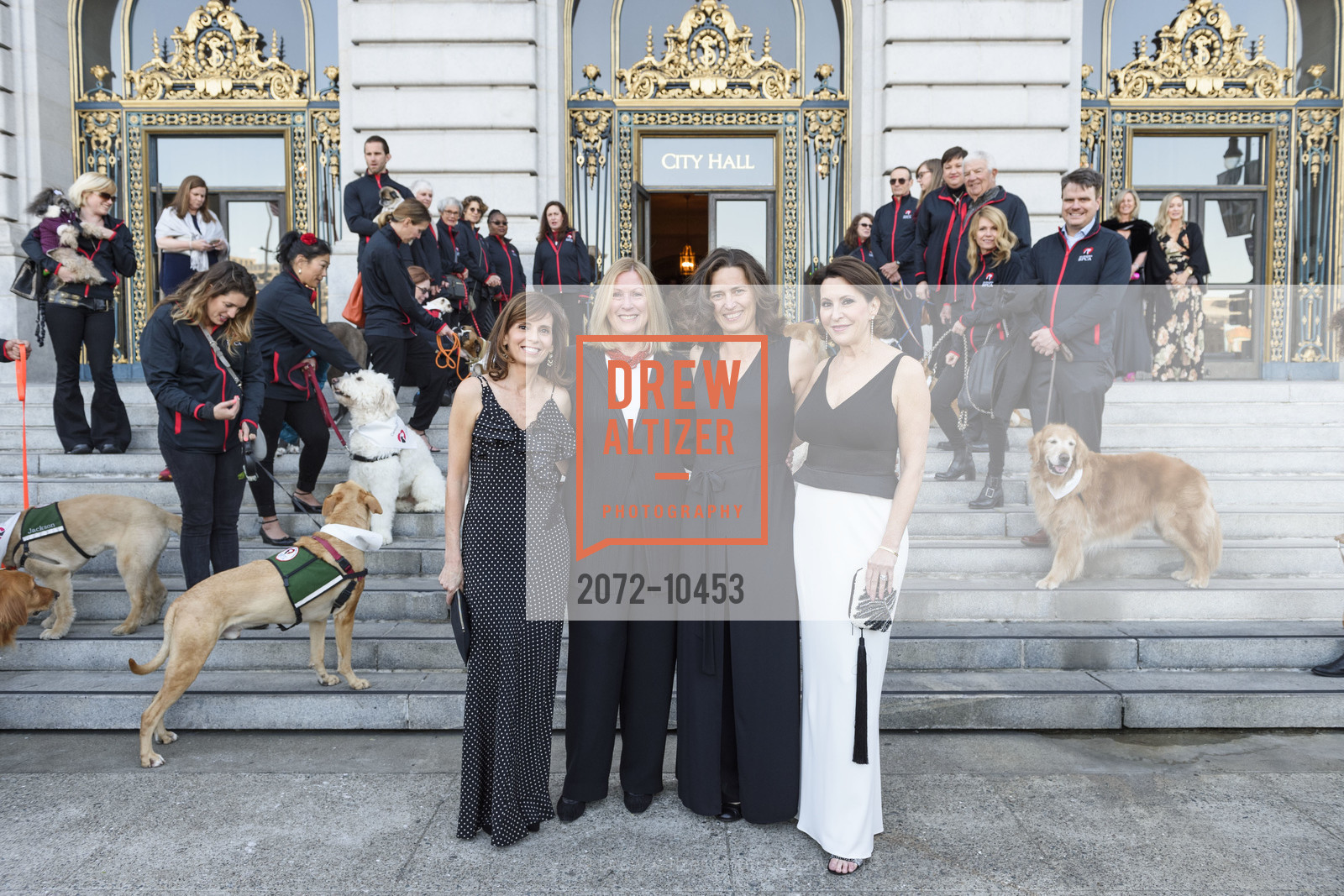 Belinda Getler, Donna Blakemore, Jennifer Scarlett, Susan Atherton, San Francisco SPCA 150th Anniversary Celebration 2018, San Francisco City Hall. 1 Dr. Carlton B. Goodlett Place, April 18th, 2018, Photo #2072-10453 Belinda Getler, Donna Blakemore, Jennifer Scarlett, Susan Atherton, Photo #2072-10453